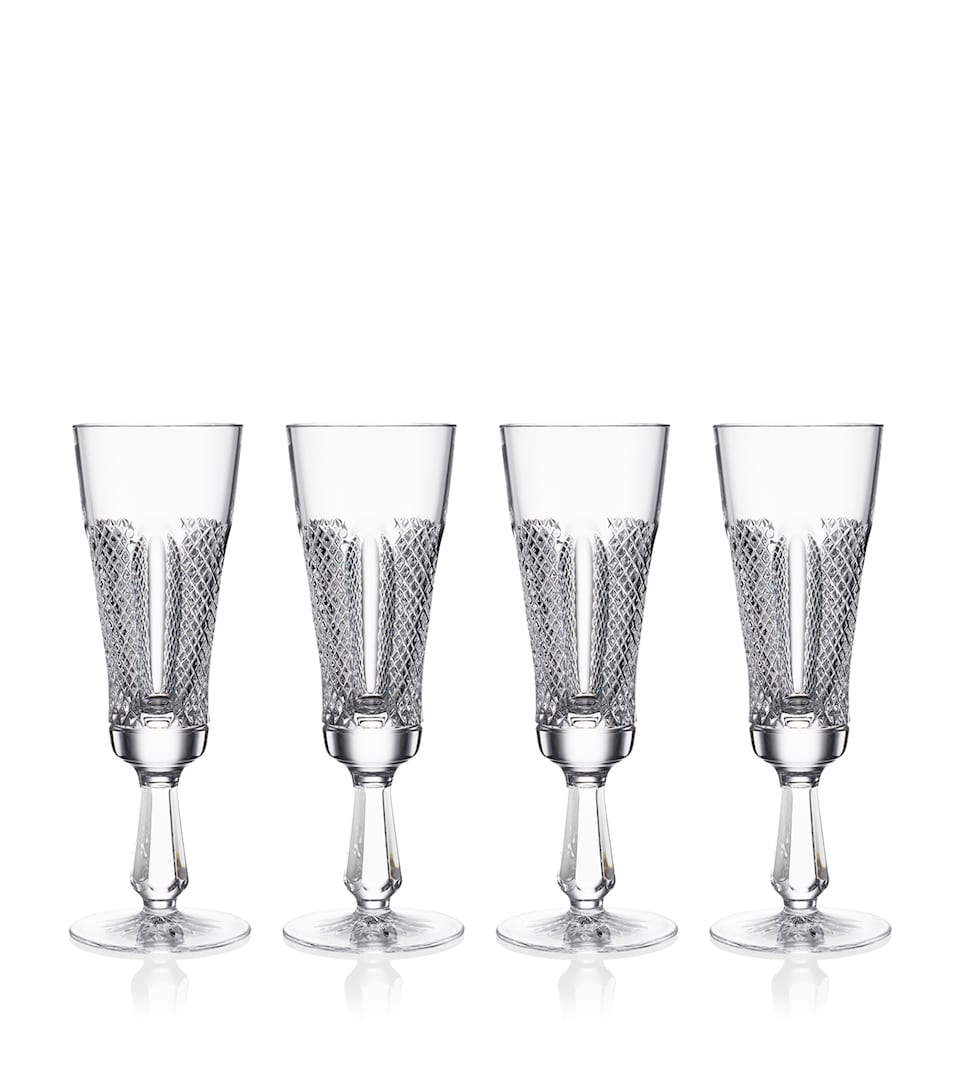 Set of 4 Crystal Hibernia Mastercraft Champagne Flutes (175ml)