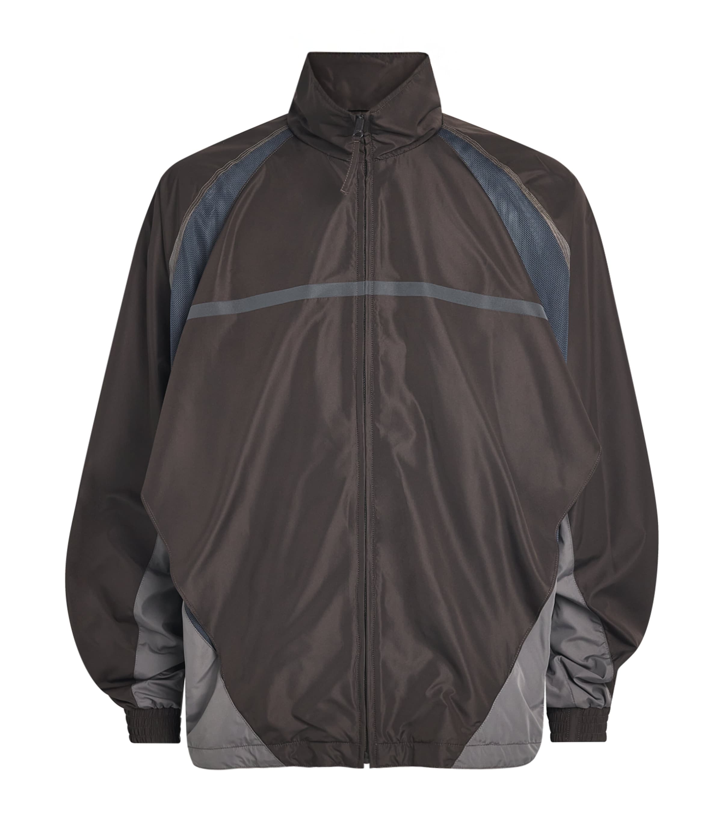 Maison Margiela Mens Contrast Panel Track jacket Dark Brown