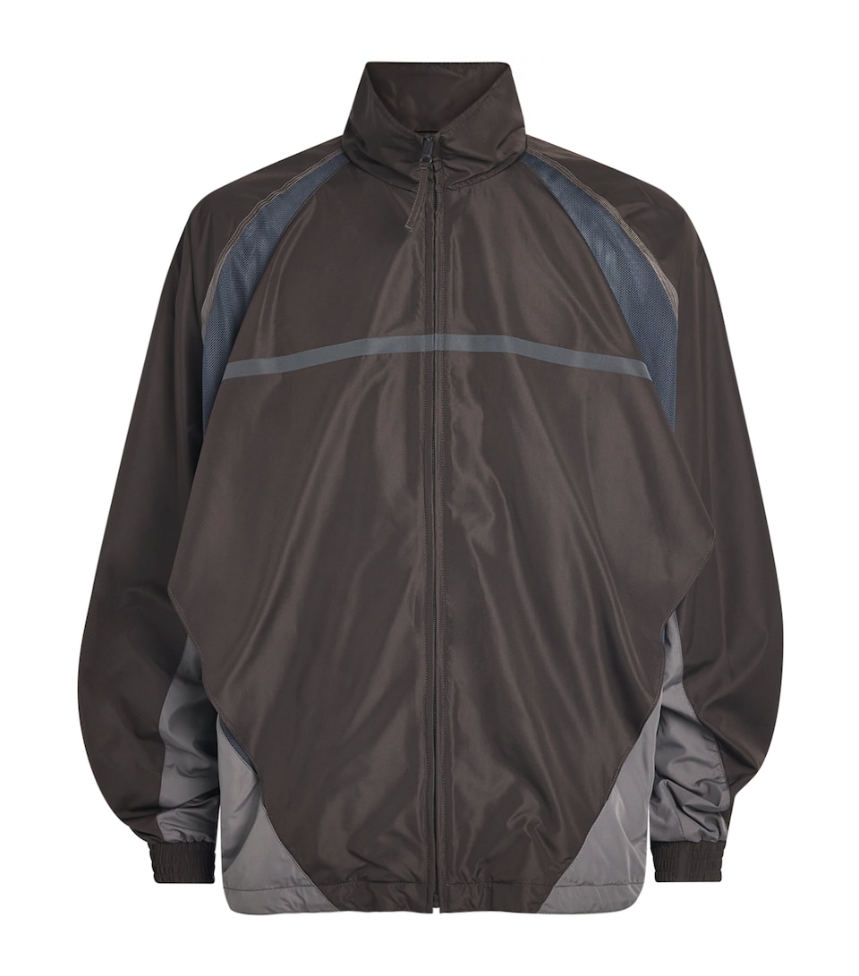 Maison Margiela Mens Contrast Panel Track jacket Dark Brown