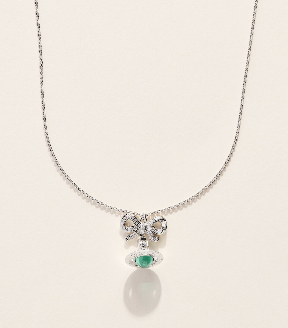 Vivienne Westwood Octavie Pendant Necklace Platinum/whit,tqs Cz