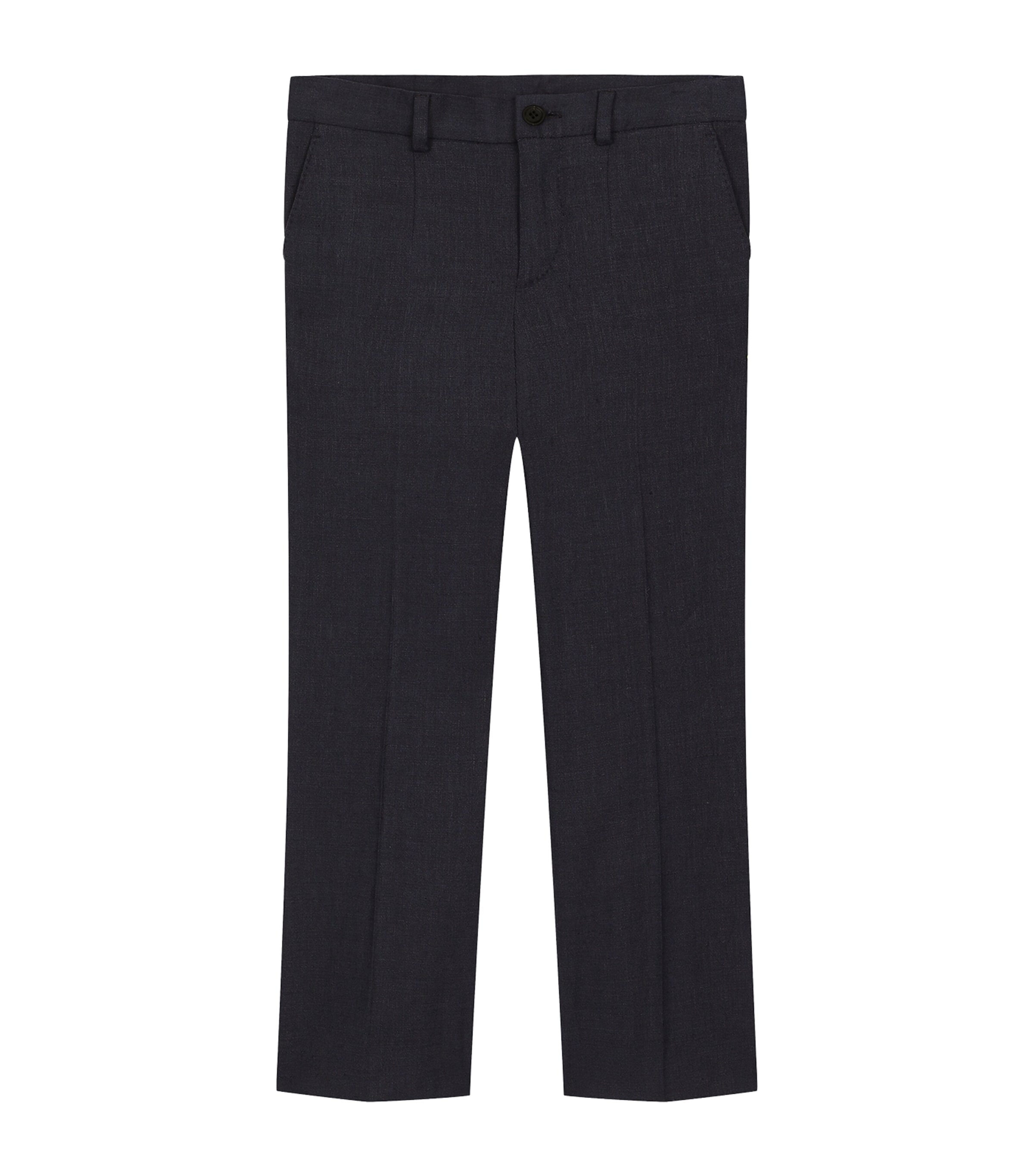 Dolce&Gabbana Kids Linen-Blend Straight Trousers (2-6 Years) Blue