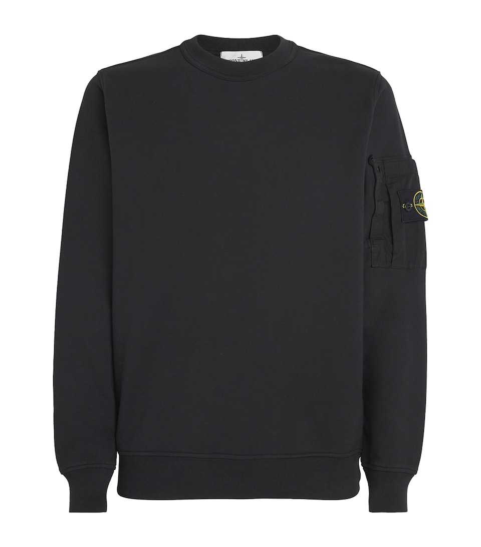 Cotton Arm-Pocket Sweatshirt