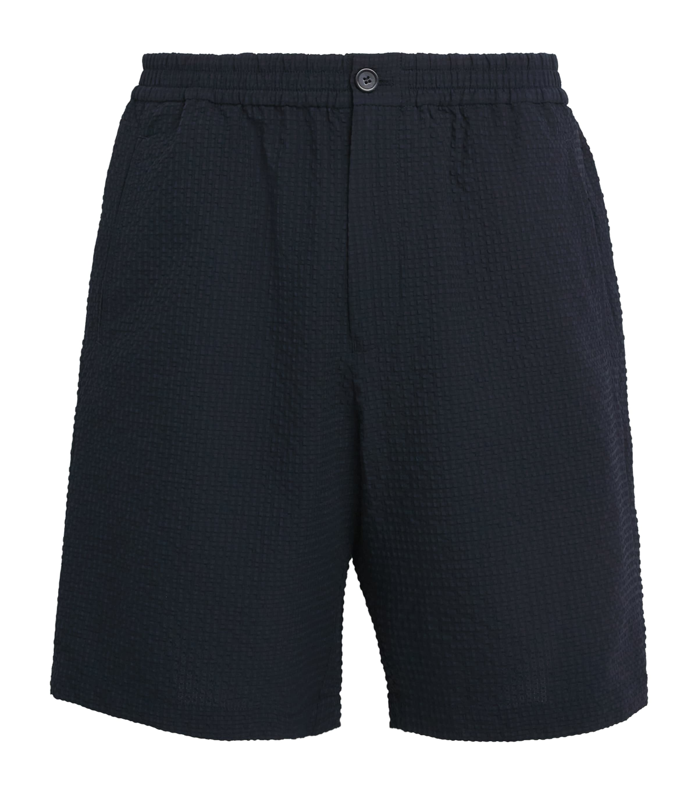 Emporio Armani Mens Seersucker Bermuda Shorts