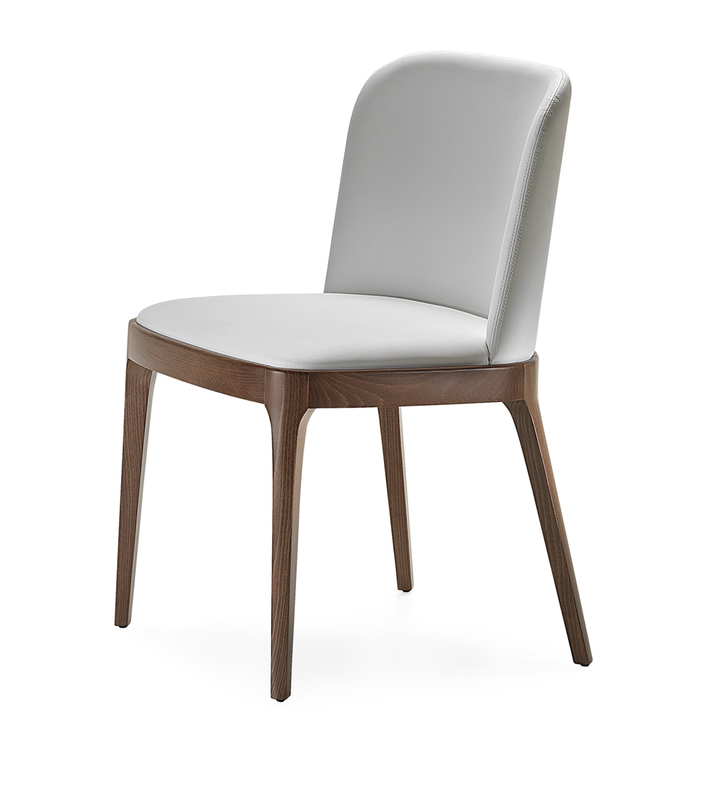 Walnut and Leather Magda Chair