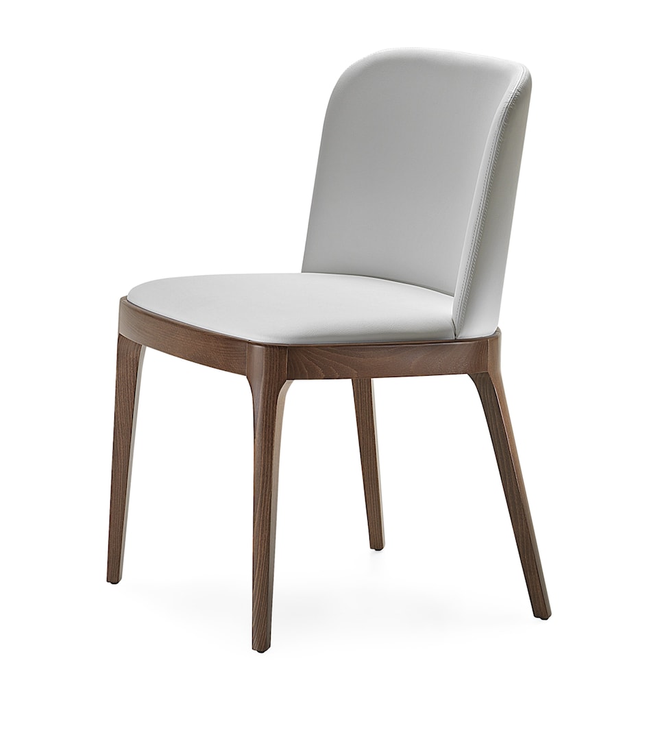 Walnut and Leather Magda Chair