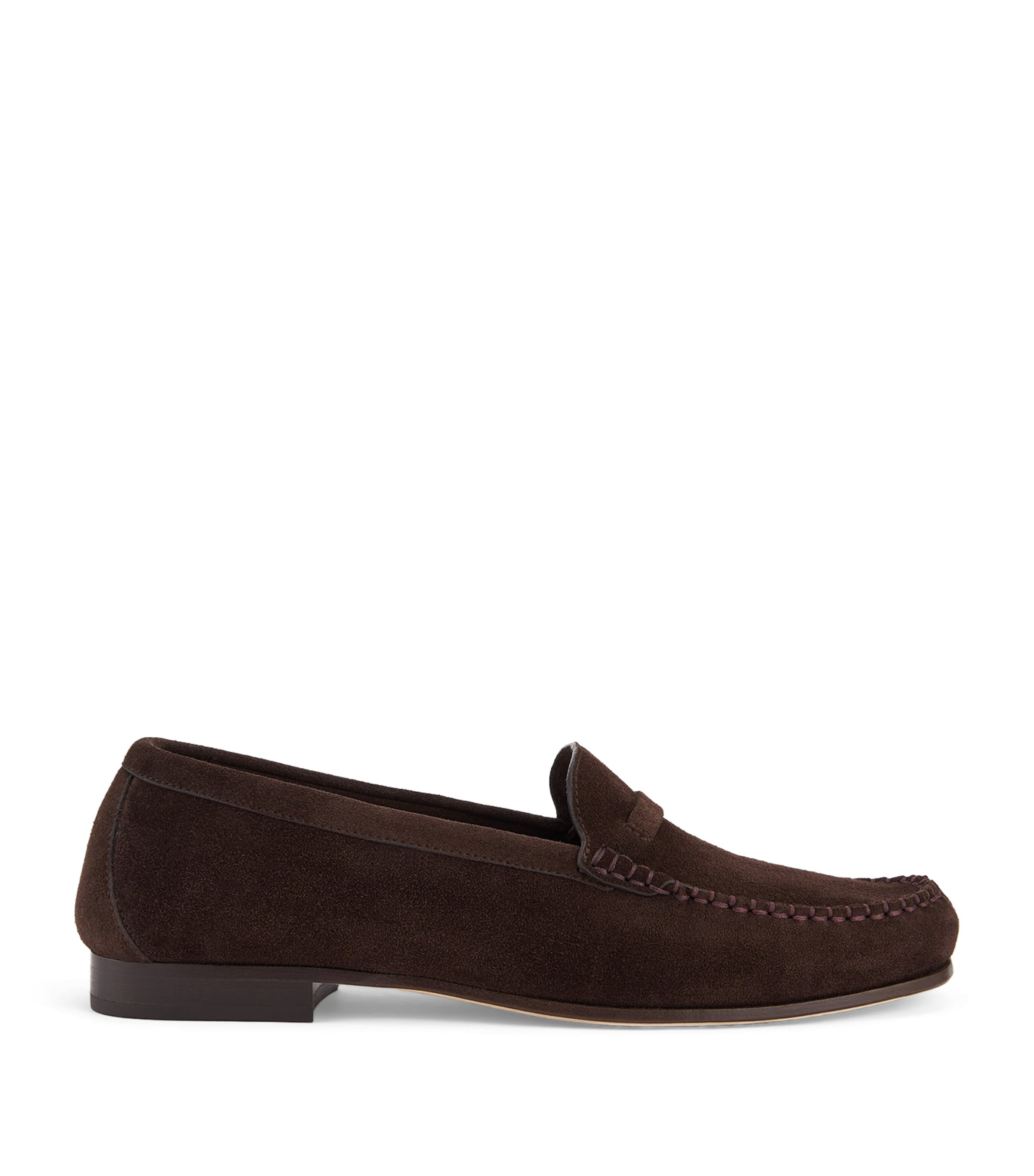 Malone Souliers Suede Knightsbridge Loafers Tobacco