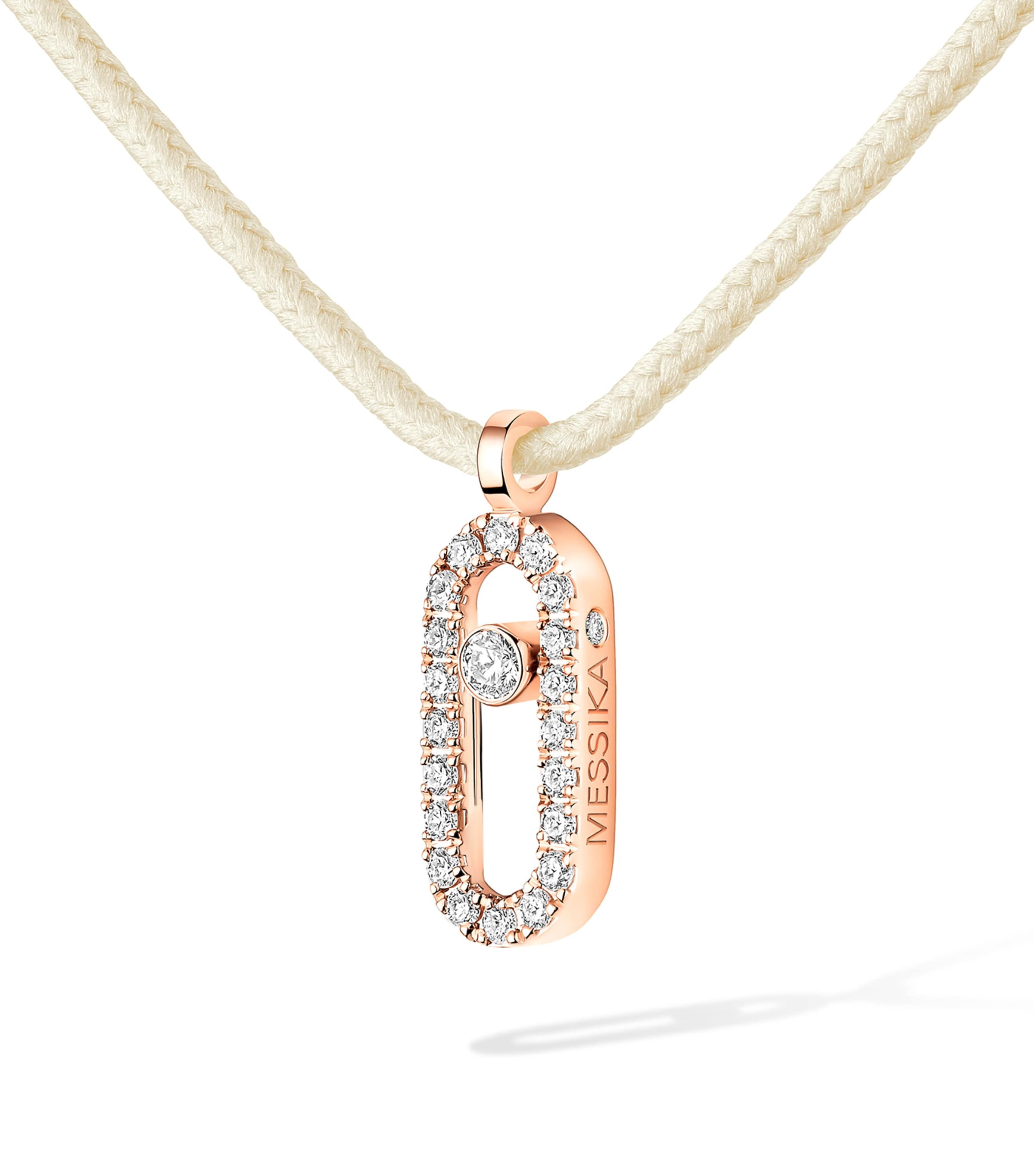 Messika Messika Care(s) Pink Gold and Diamond Pavé Necklace (0.09ct) Pink Gold