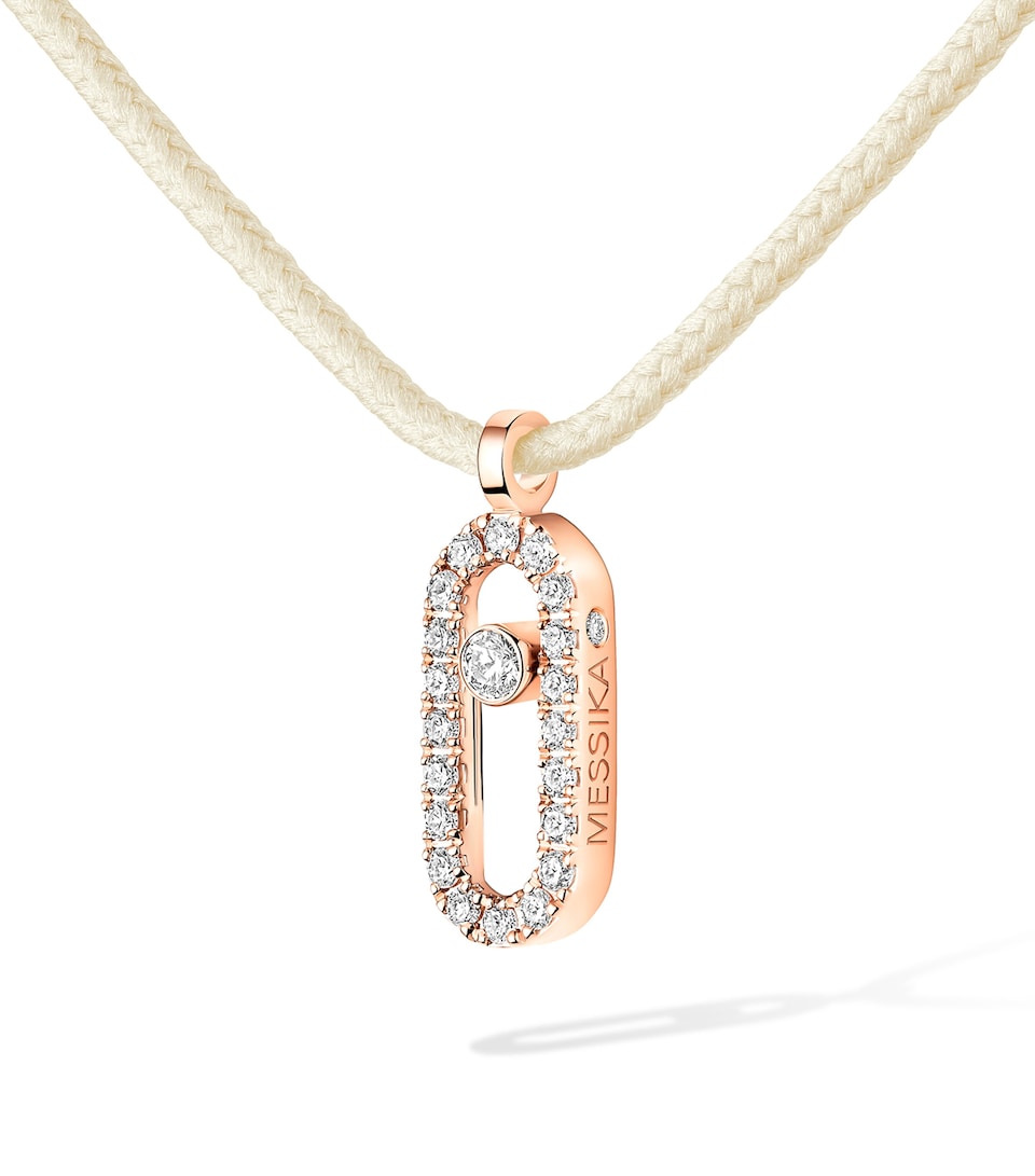 Messika Messika Care(s) Pink Gold and Diamond Pavé Necklace (0.09ct) Pink Gold