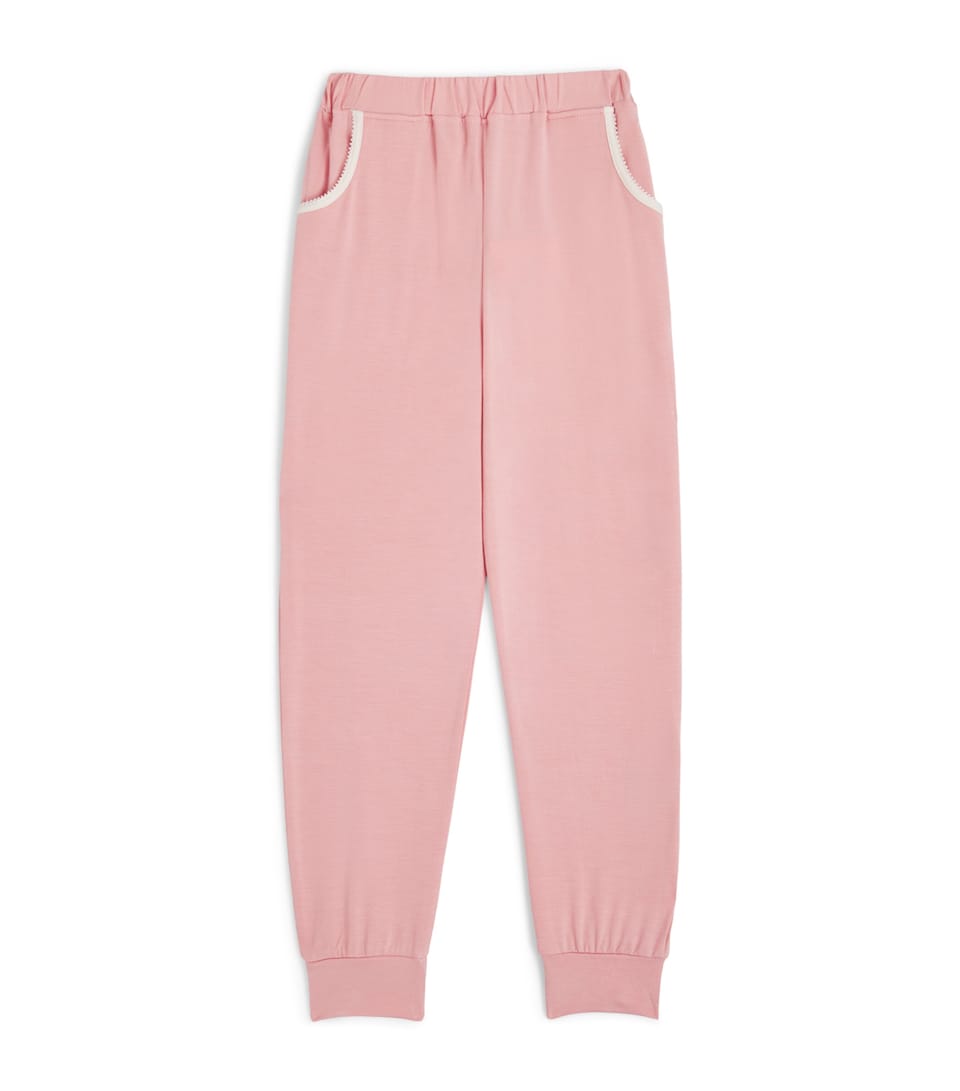 Homebody Kids Jersey Cuffed Pyjama Bottoms (4-12 Years) Pink