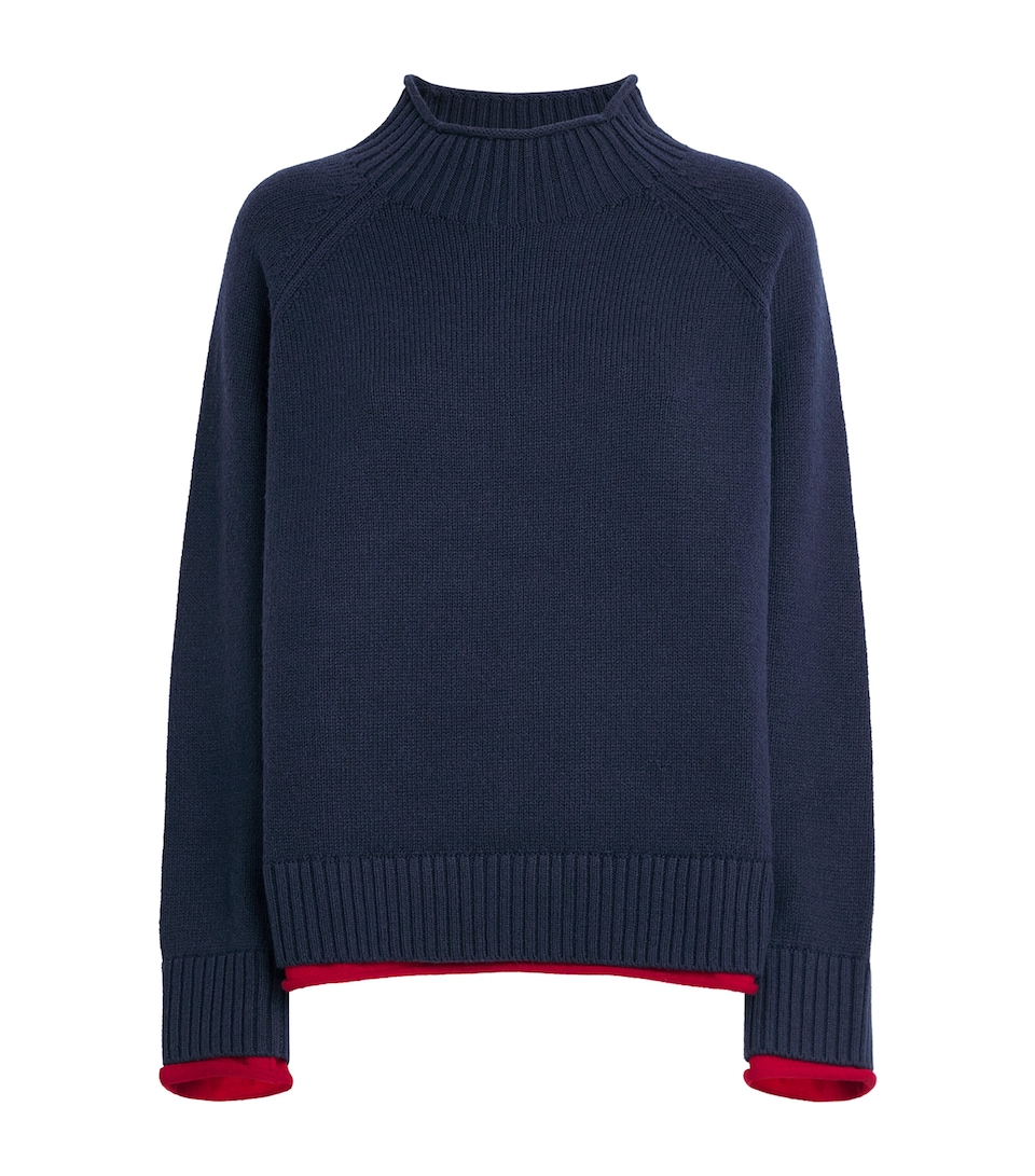 Rag & Bone Womens Cotton-Wool Hazel Sweater Navy