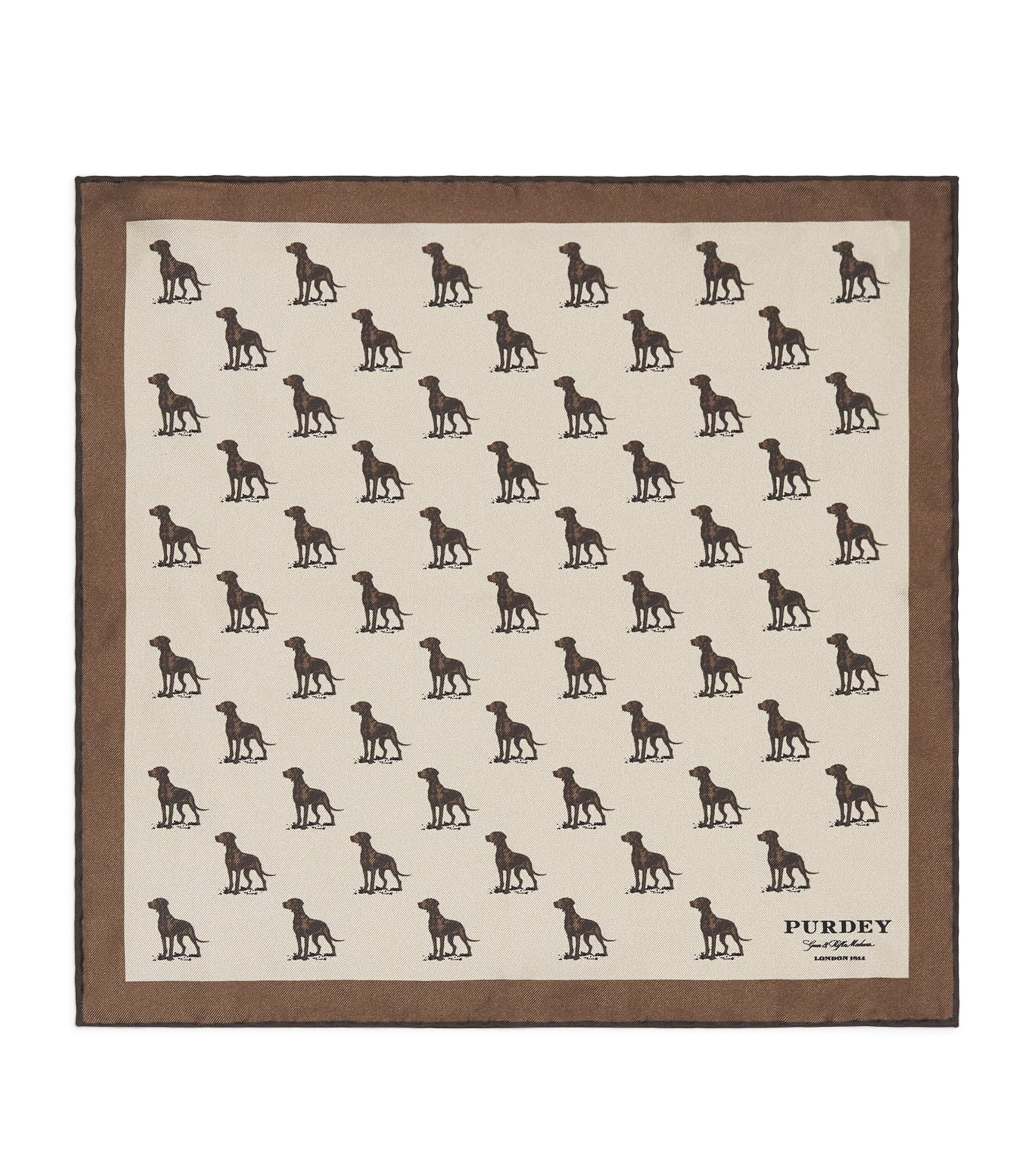 Purdey Silk Gun Dog Pocket Square Msr