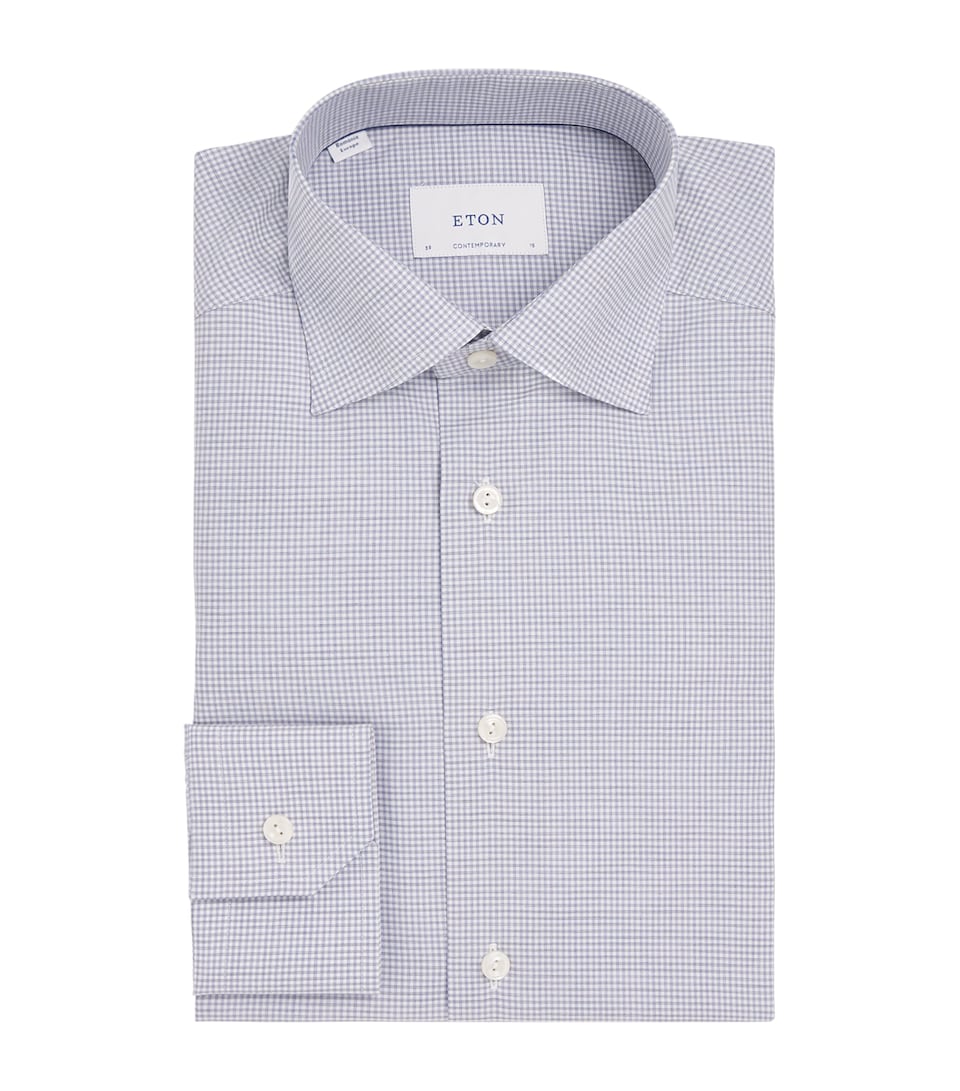 Cotton Fine Twill Check Shirt
