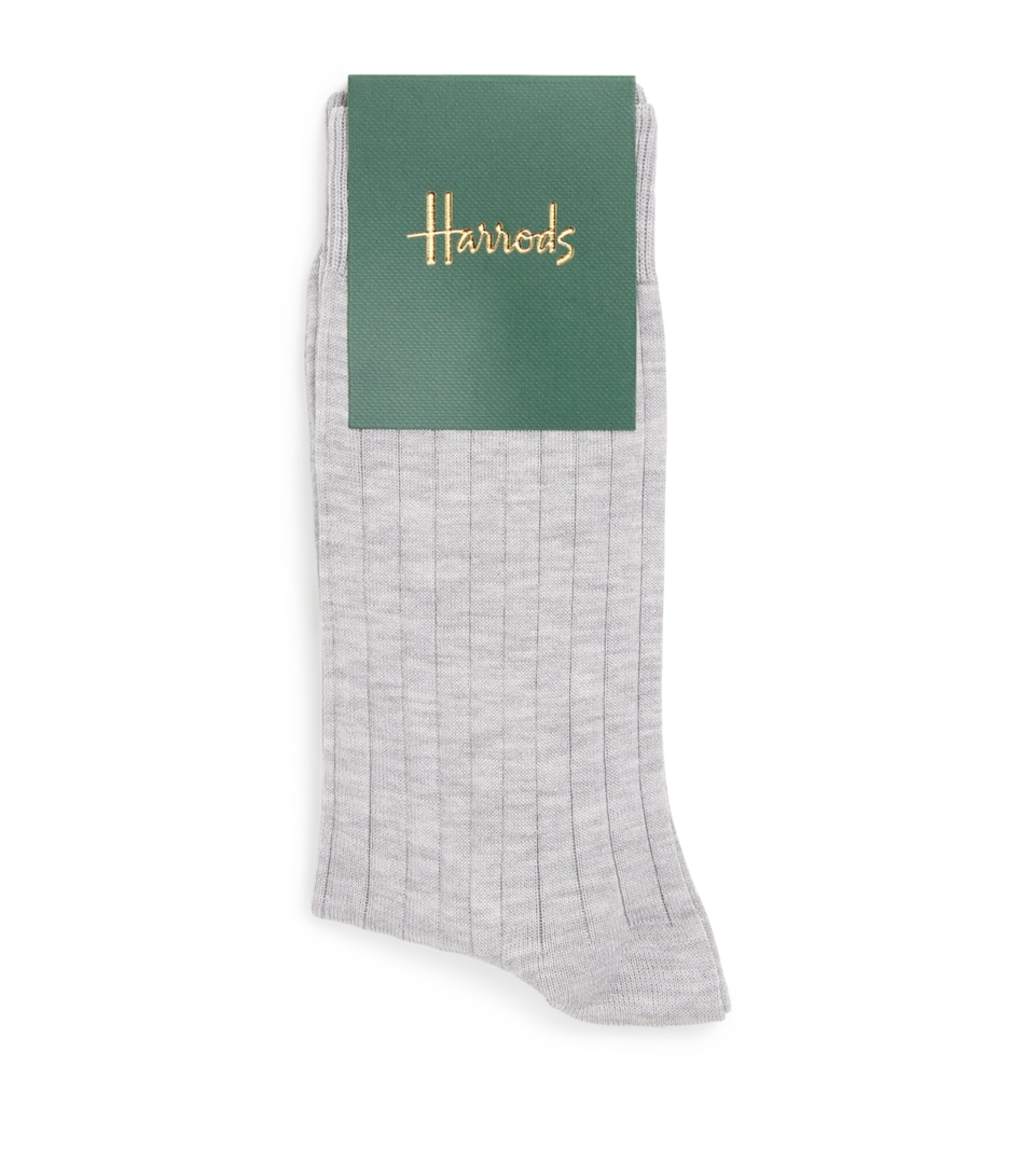 Cotton-Blend Ribbed Socks