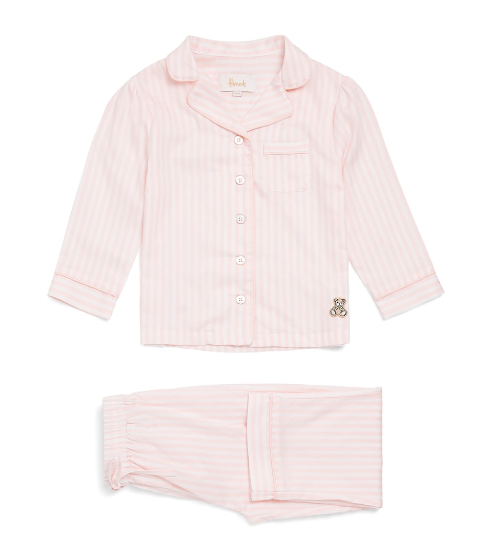Harrods Cotton Stripe Pyjama Set (1-2 Years) Pink