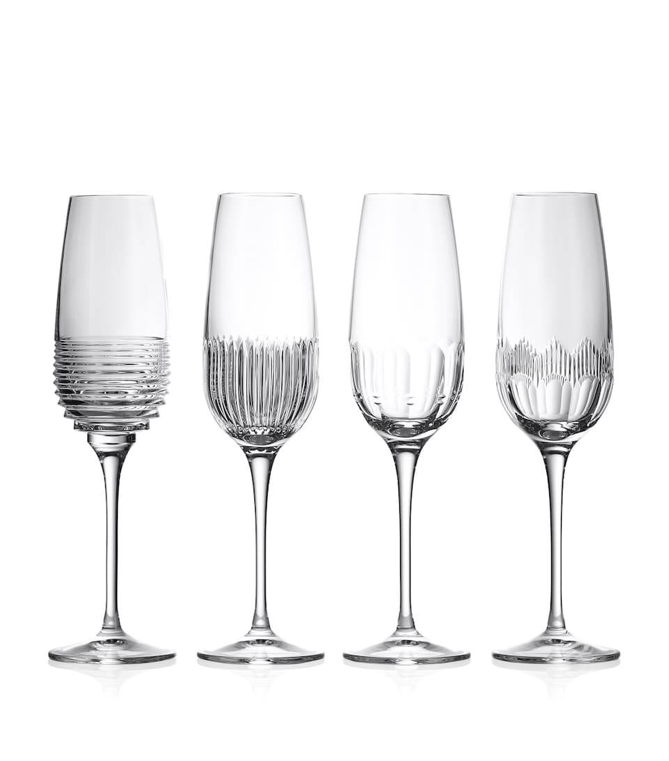 Waterford Mixology Circon Champagne Glasses (Set of 4) Clear