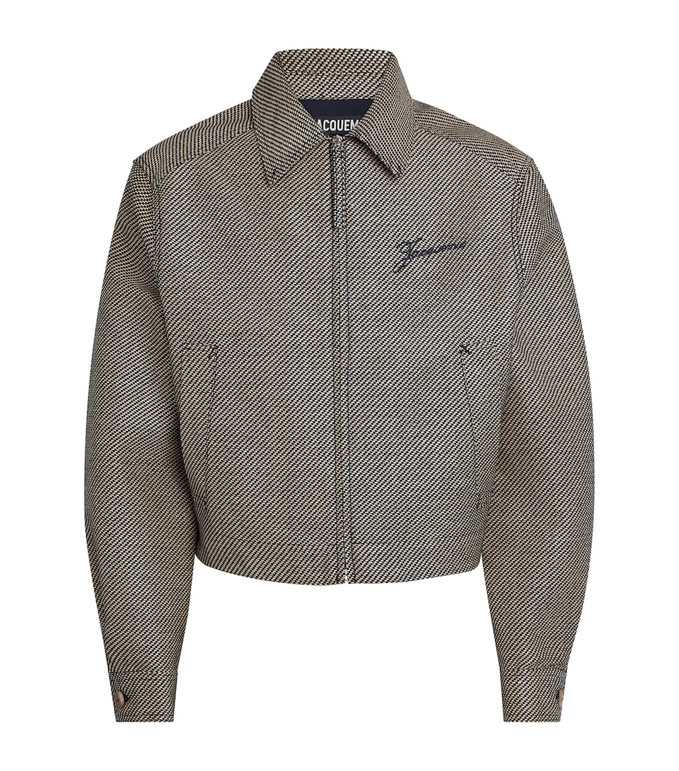 Cotton-Blend Logo Jacket