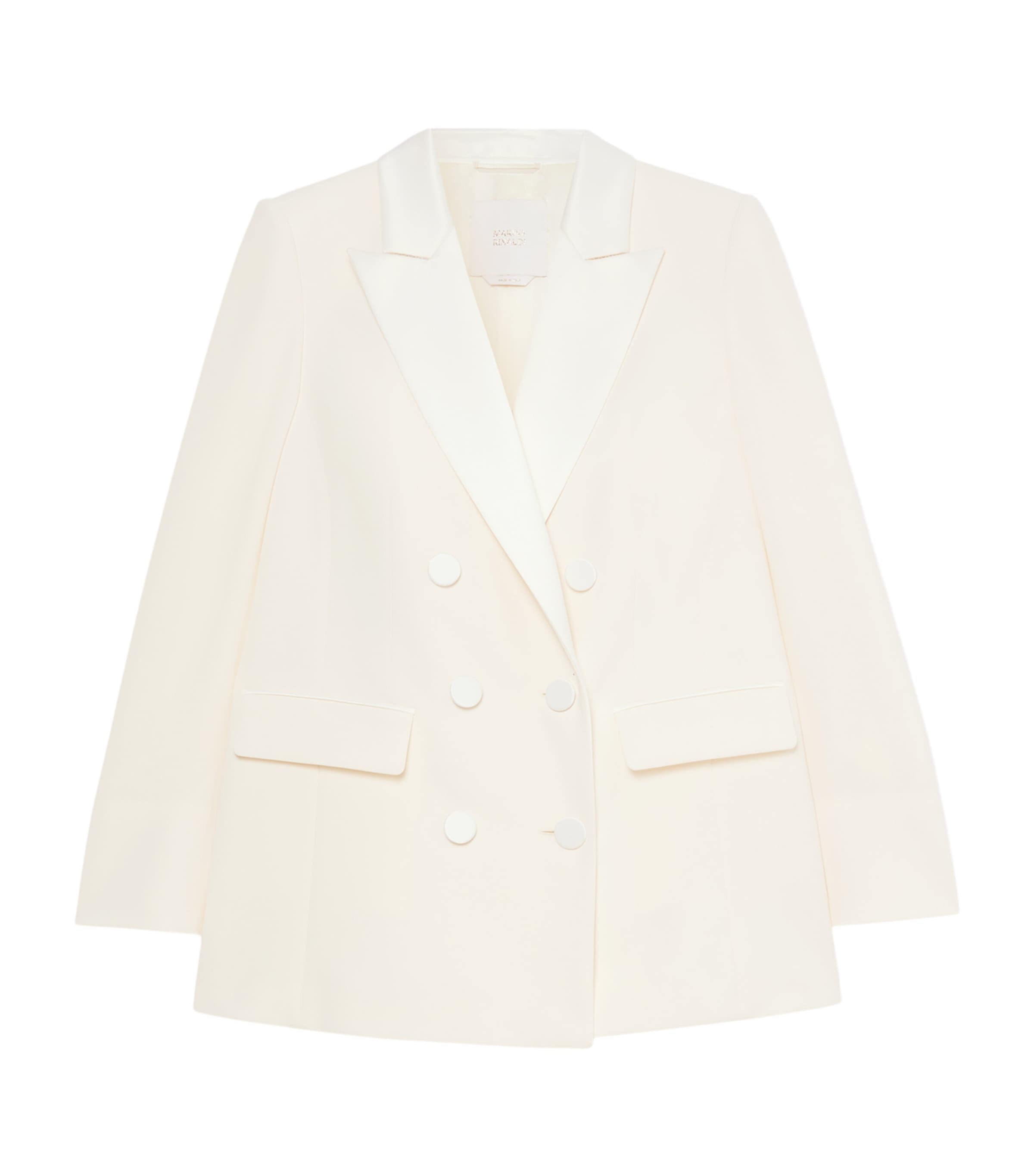 Marina Rinaldi Womens Double-Breasted Blazer Ivory