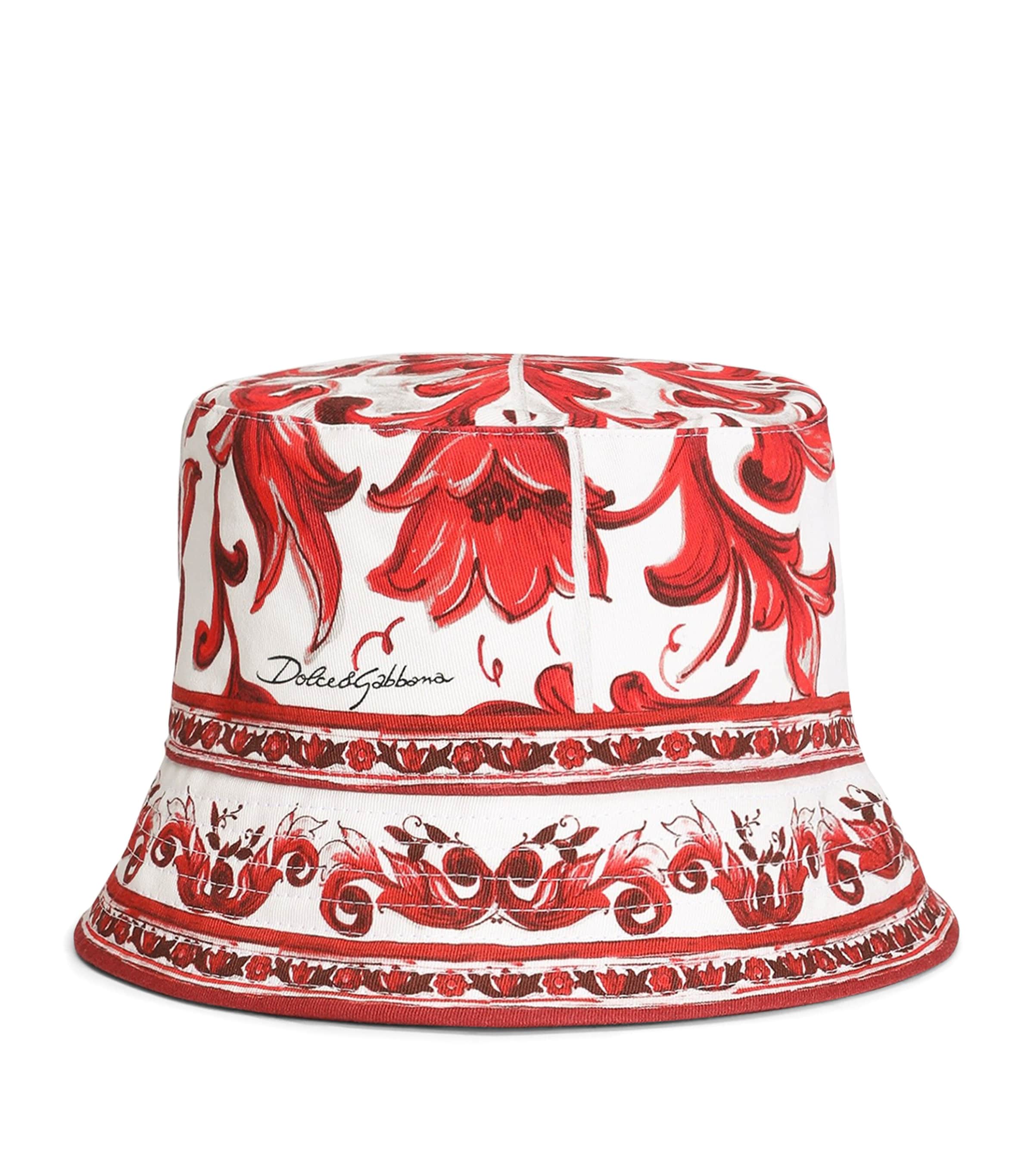 Dolce&Gabbana Cotton Majolica Print Bucket Hat Maiolica Rub