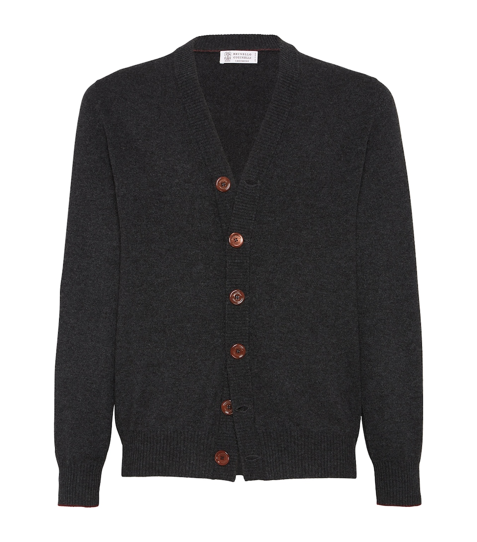 Cashmere Rib-Knit Cardigan