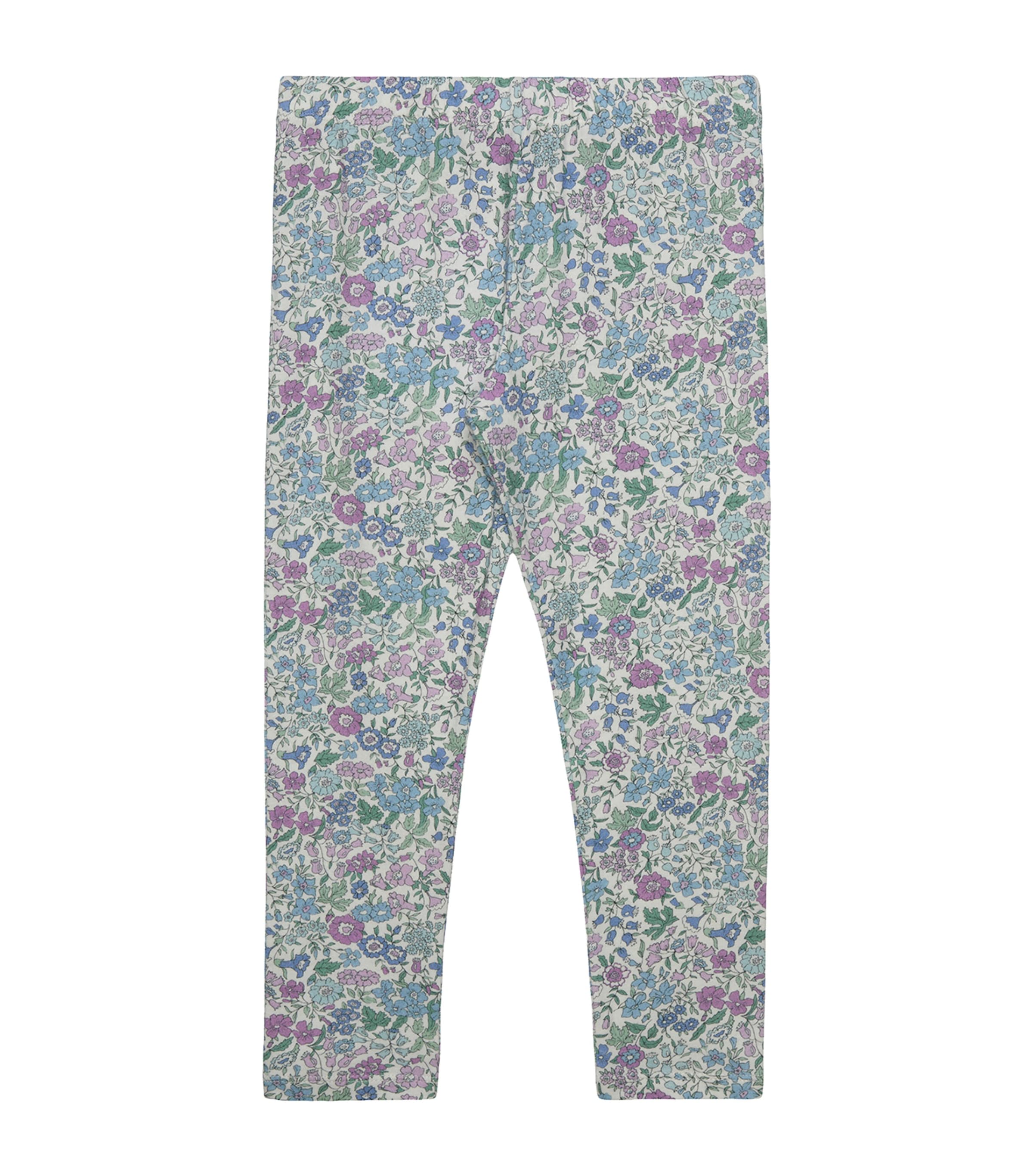 Trotters Stretch-Cotton Liberty Print Leggings (6-11 Years) Lilac Emma & Amelia