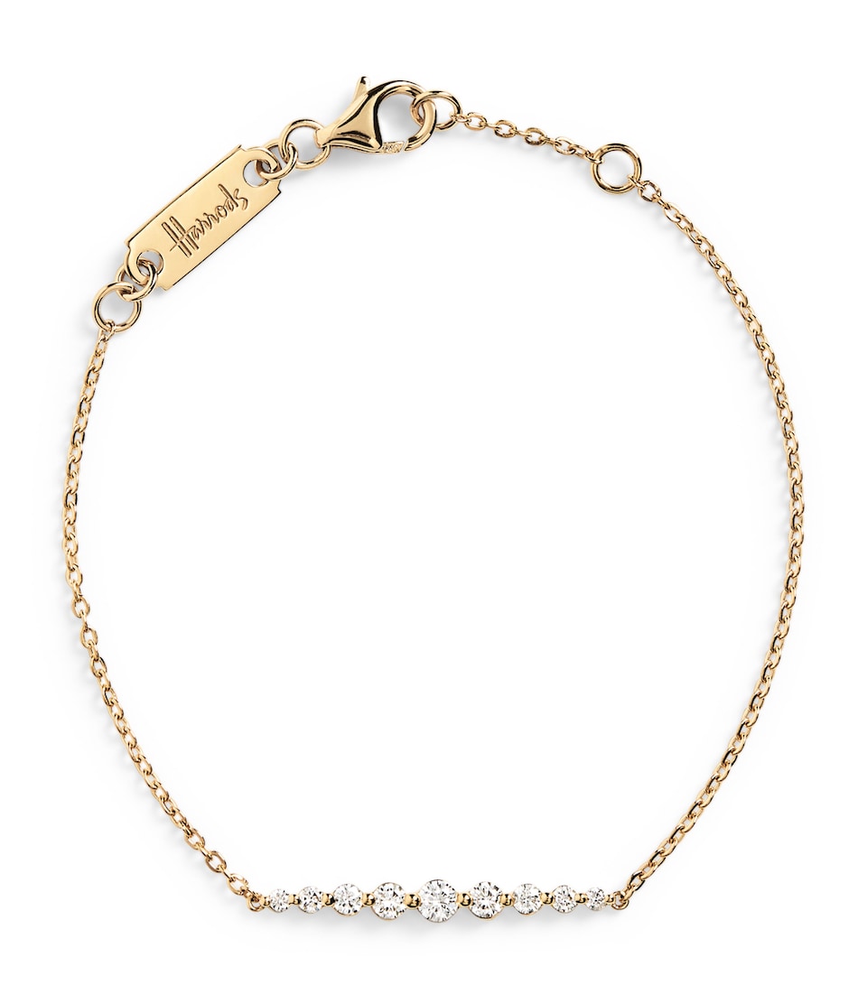 Yellow Gold and Diamond Graduating Pendant Bracelet (0.33ct)