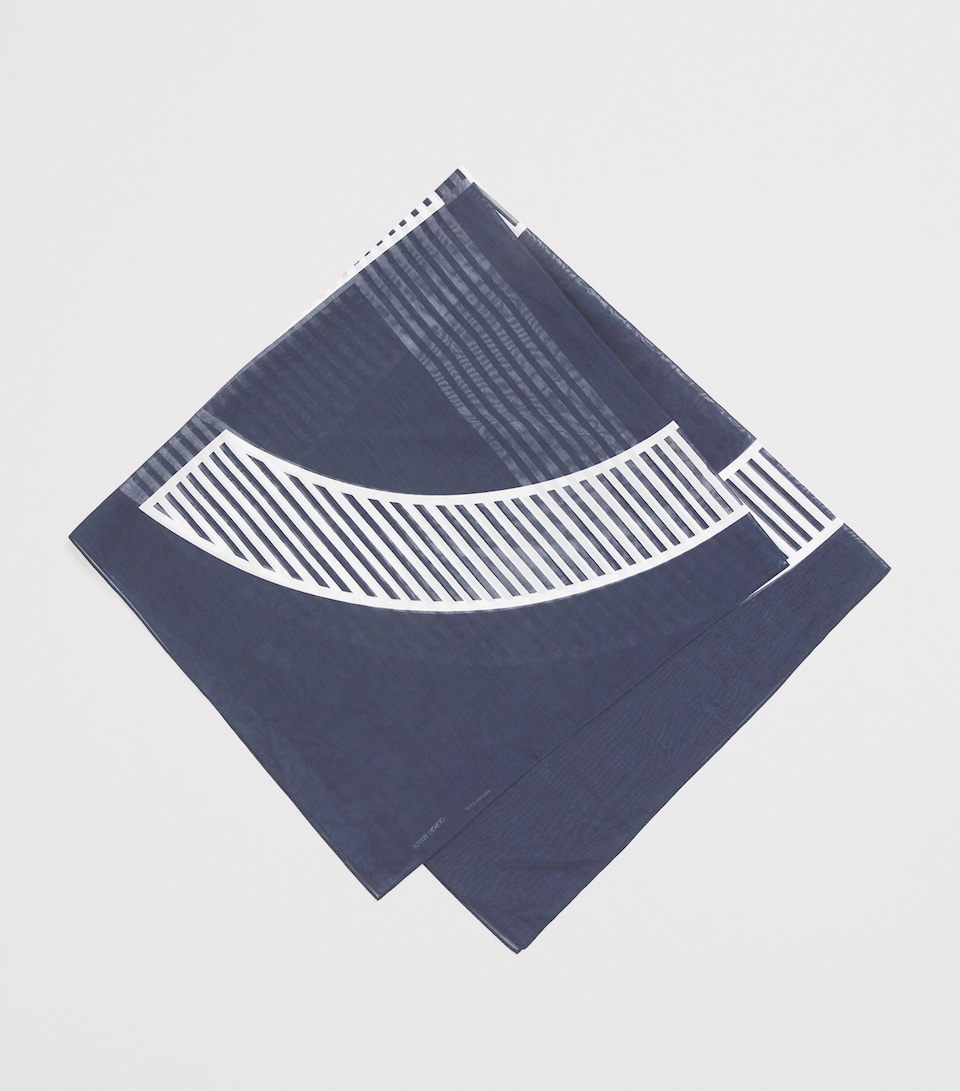 Cotton-Silk Monogram Foulard