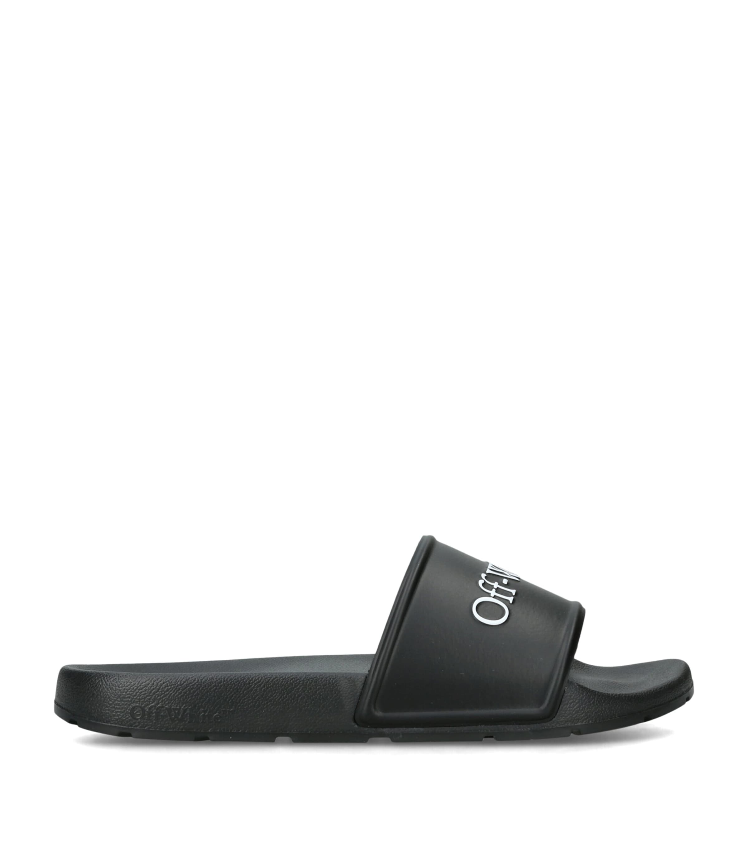 Off-White Bookish Logo Slides Black