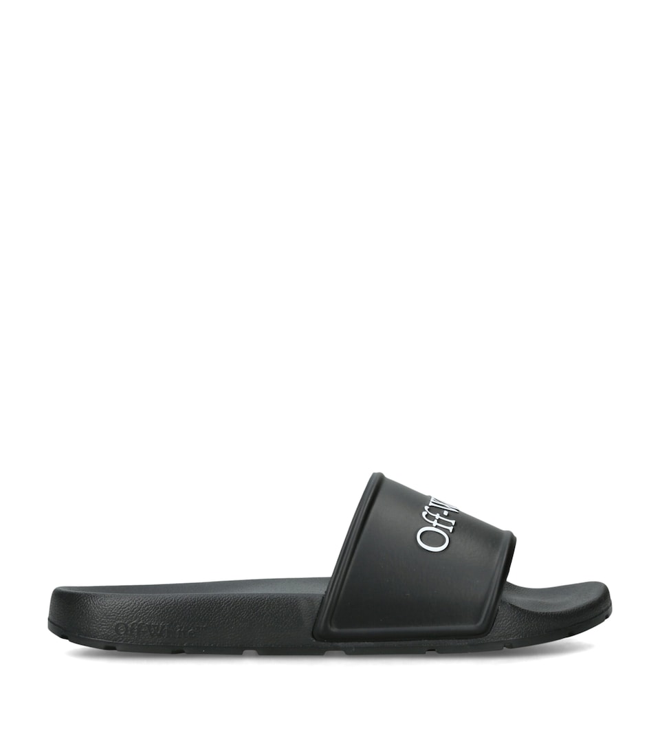Off-White Bookish Logo Slides Black