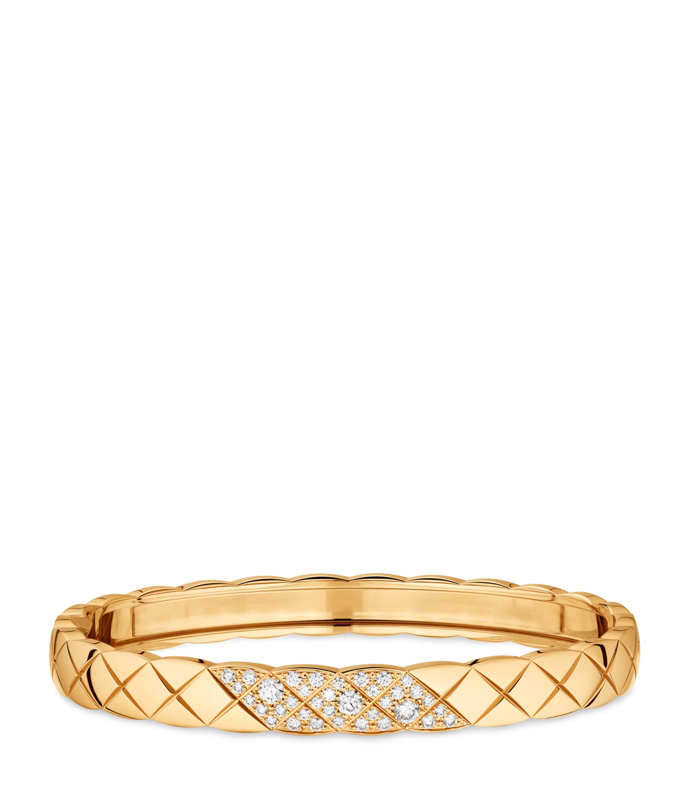 Yellow Gold and Diamond Coco Crush Bangle
