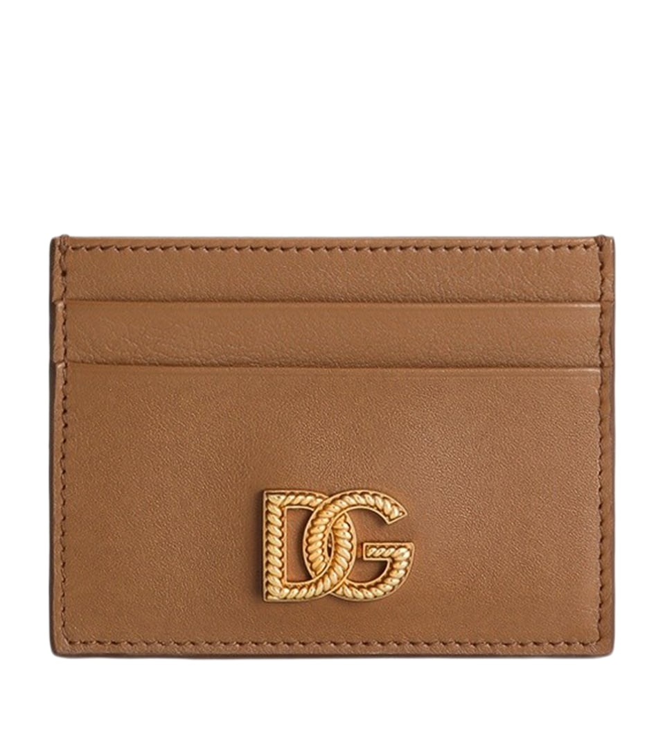 Dolce&Gabbana Calfskin DG Millennials Card Holder Caramello