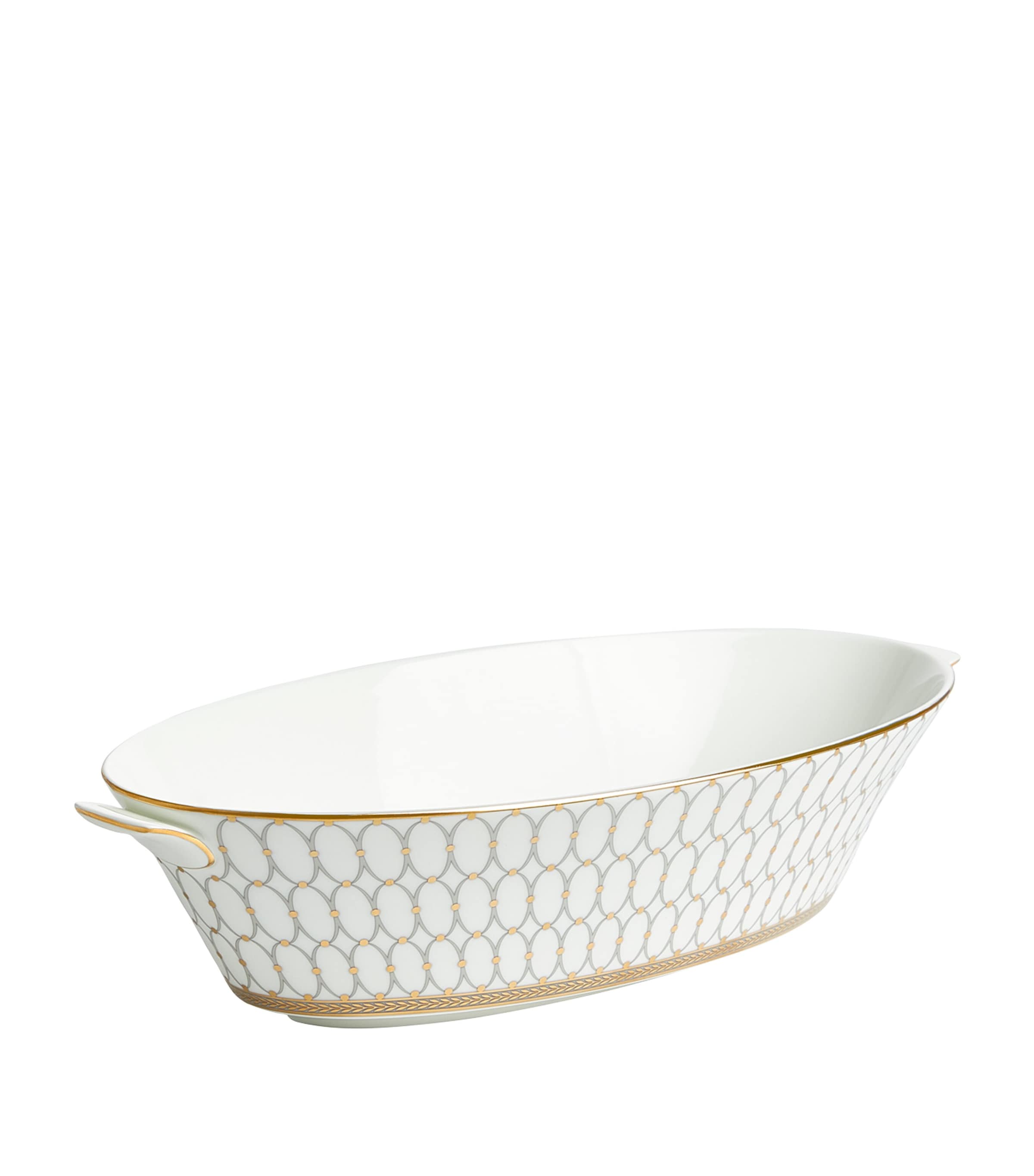 Wedgwood Renaissance Grey Oval Serving Bowl (34cm) Grey