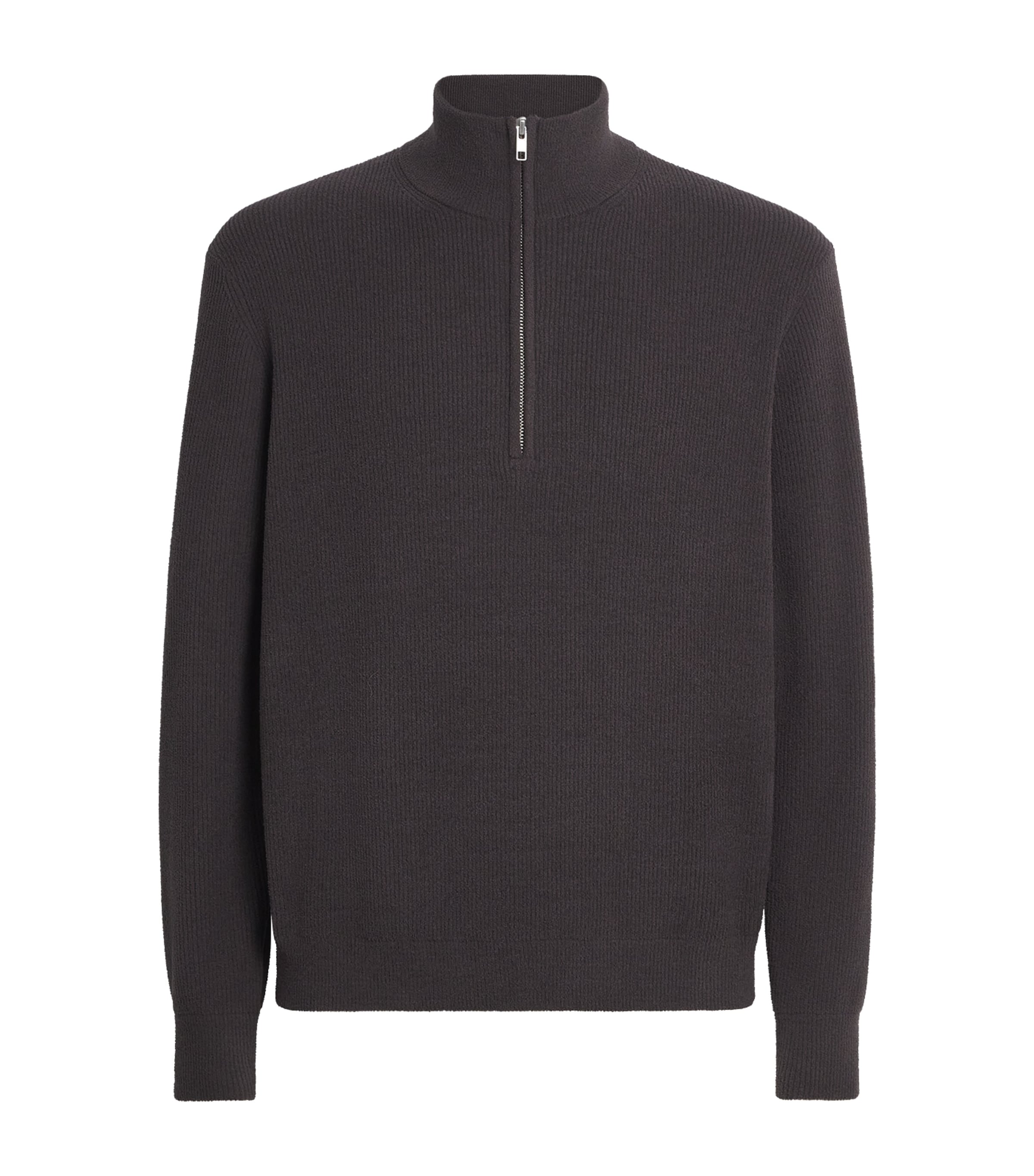 NN.07 Mens Quarter-Zip Danny Sweater Deep Truffle