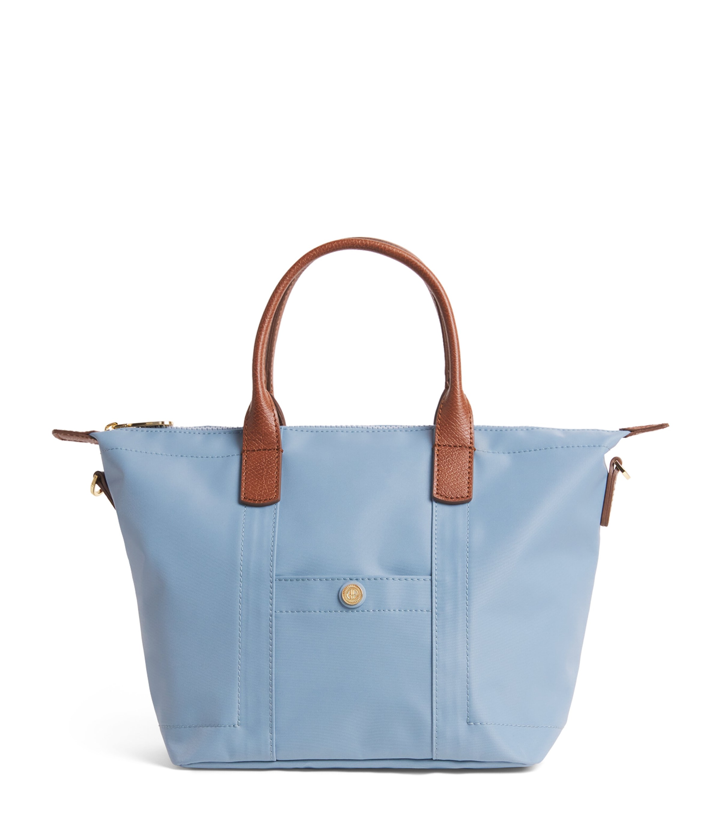 Harrods Grab Nylon Tote Bag Blue