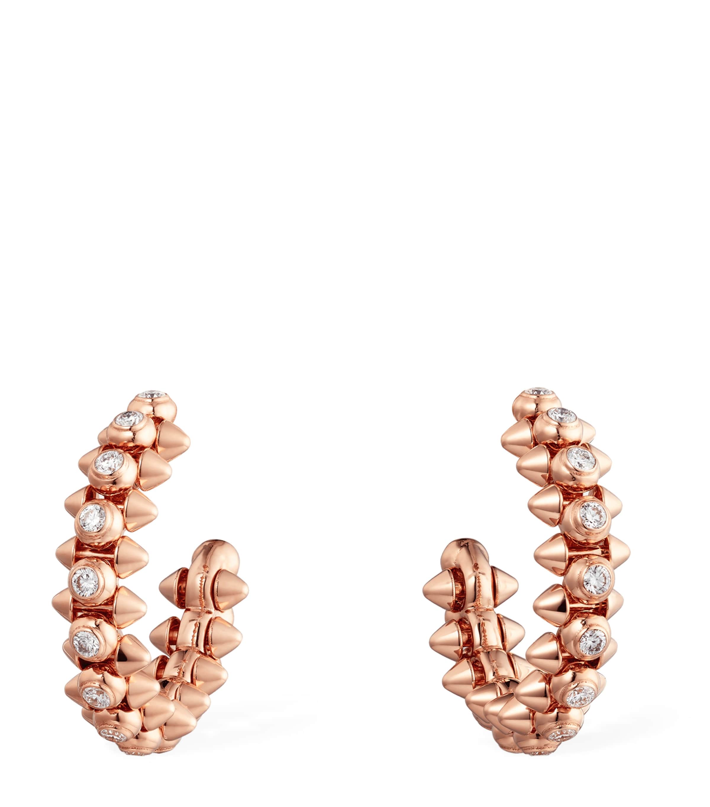 Cartier Rose Gold and Diamond Clash de Cartier Hoop Earrings Rose Gold