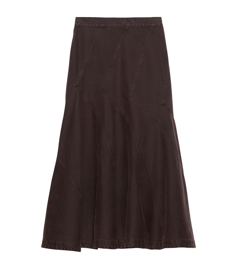 Cotton Midi Skirt