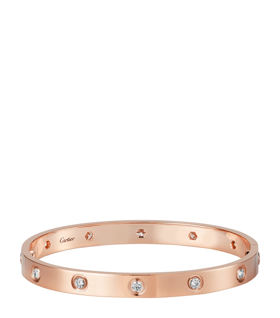 Cartier LOVE Classic Rose Gold 10-Diamond Bracelet Rose Gold