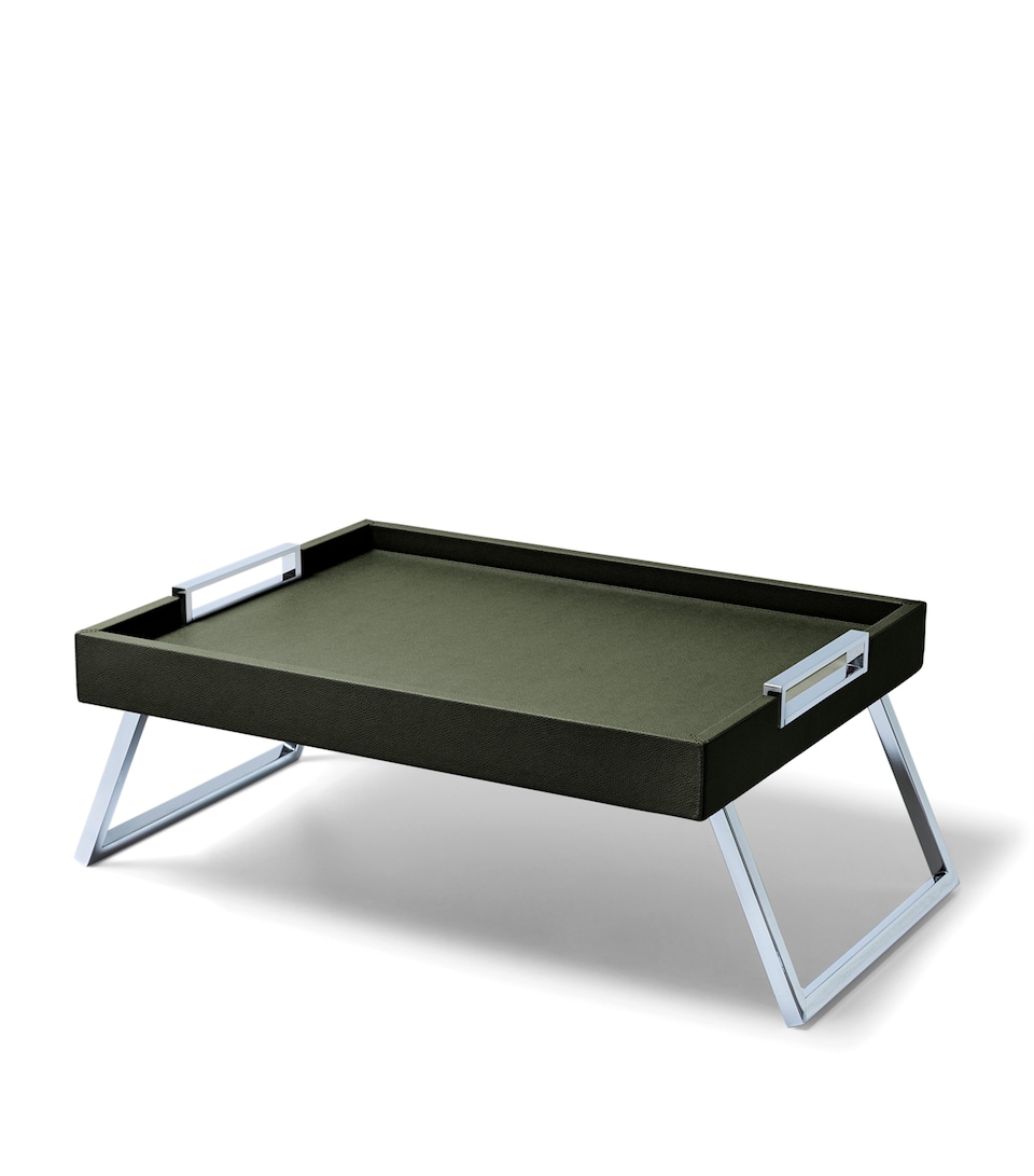 Frette Leather Otello Bed Tray Forest Green