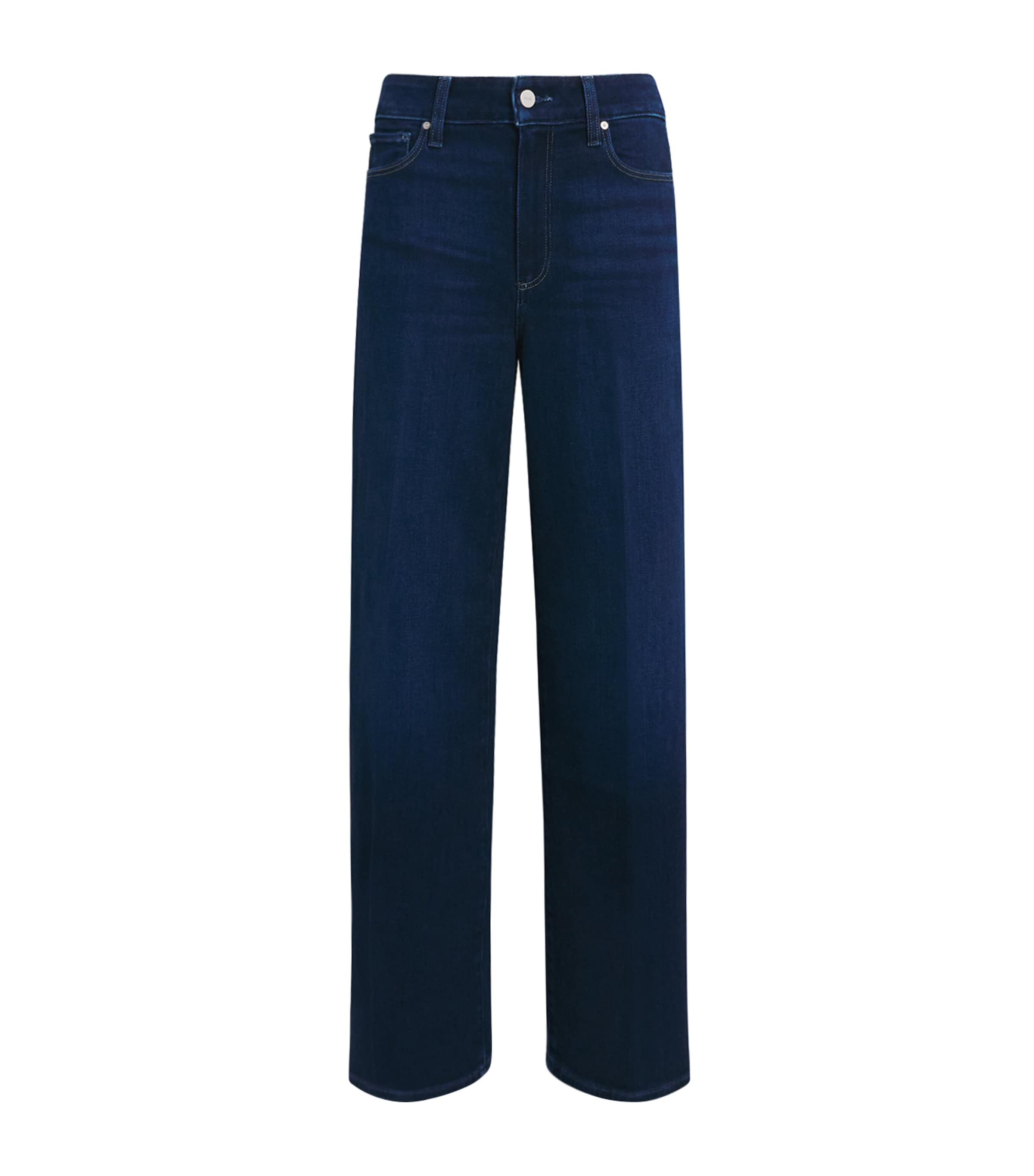 PAIGE Womens Anessa Wide-Leg Jeans Duke Of York