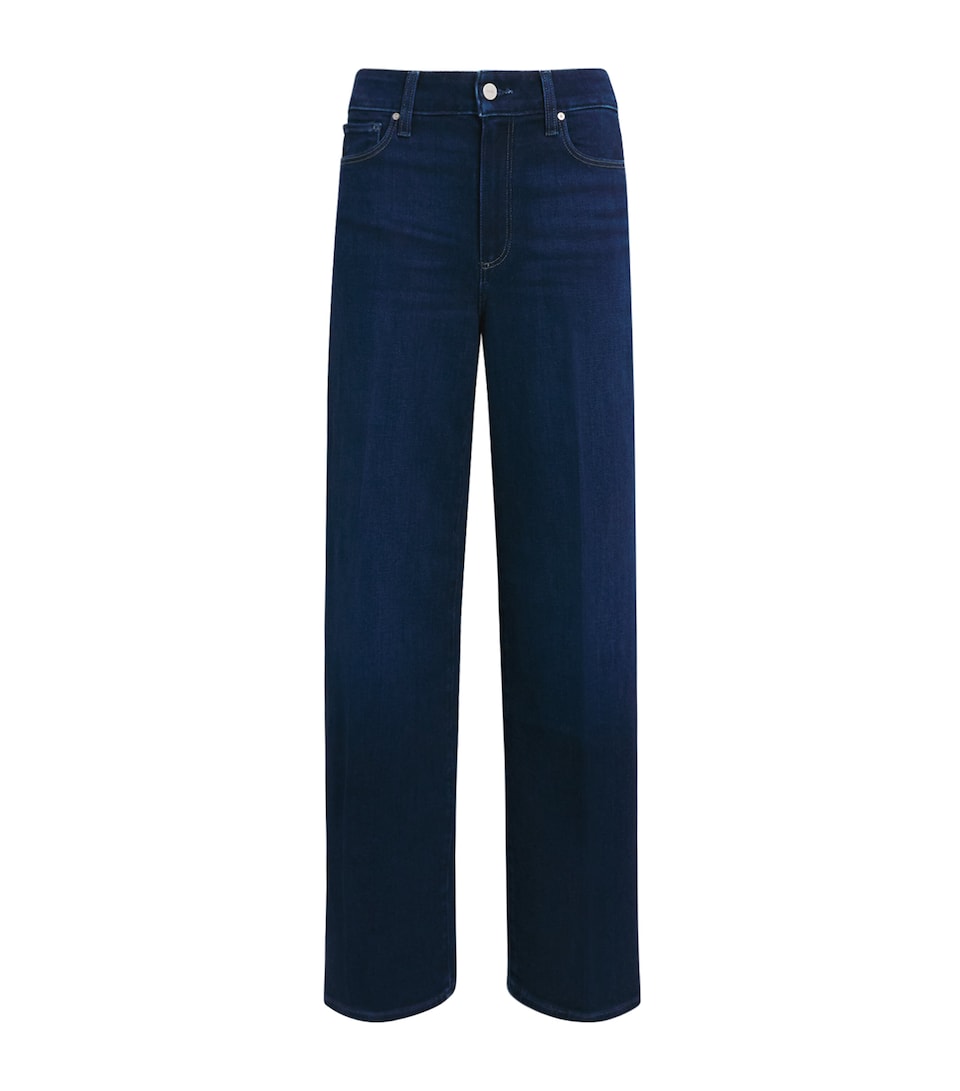 PAIGE Womens Anessa Wide-Leg Jeans Duke Of York