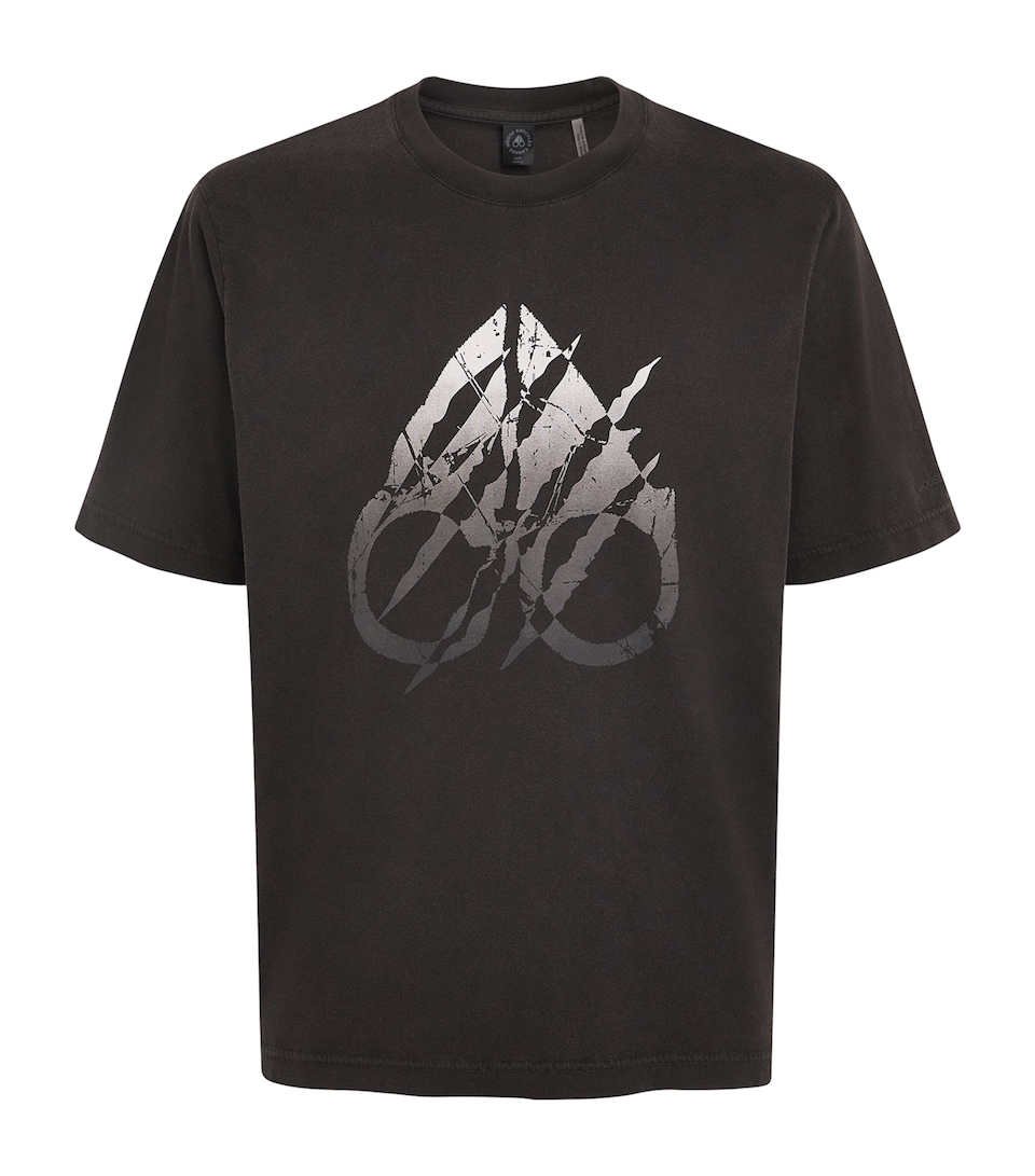 Moose Knuckles Mens Cotton Logo T-Shirt Black