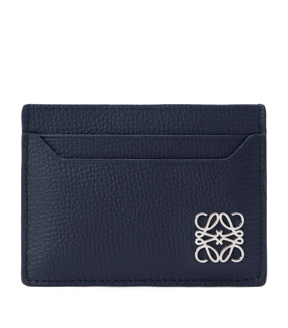 LOEWE Leather Anagram Card Holder Deep Navy