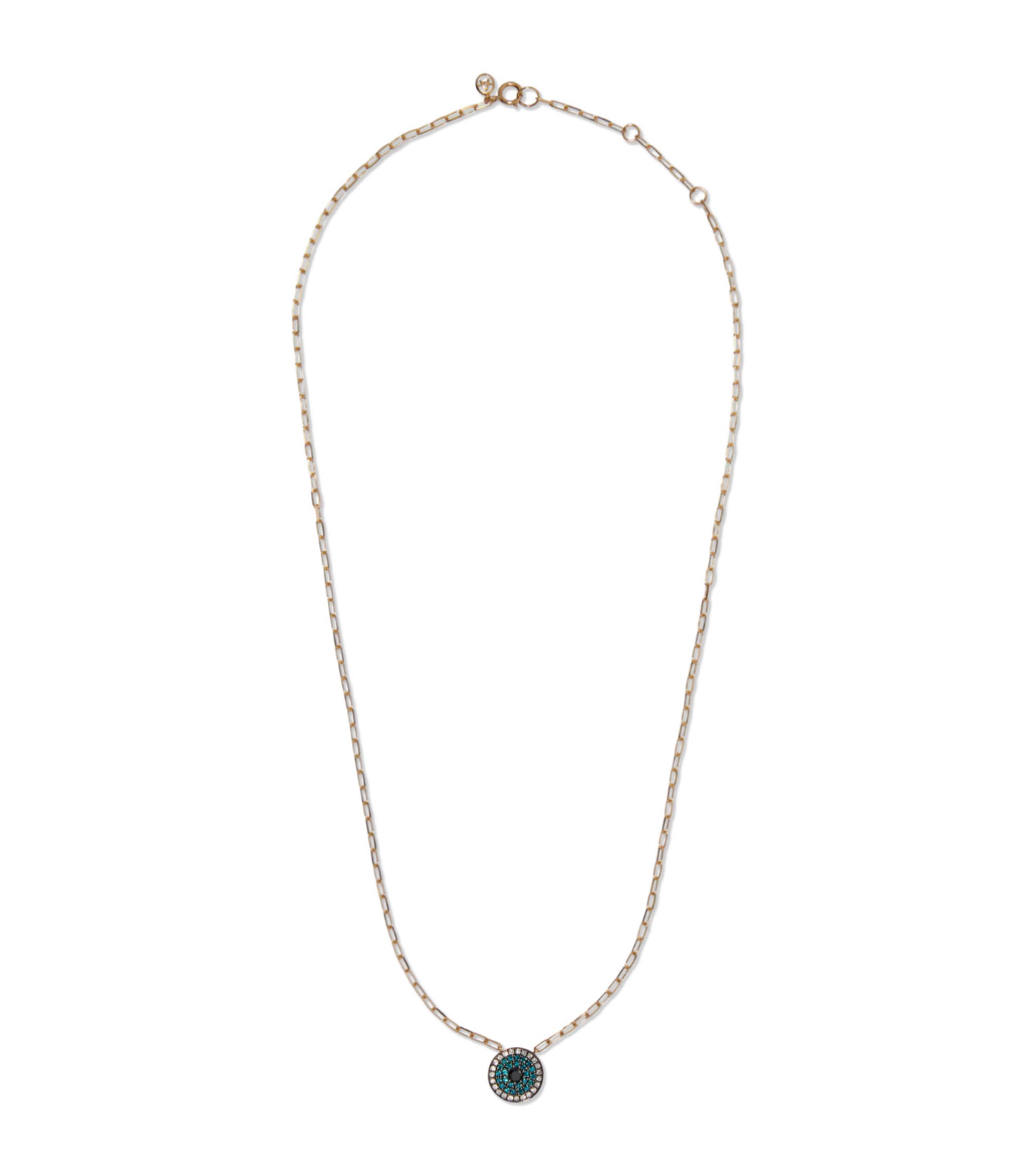 Annoushka Yellow Gold and Diamond Mythology Evil Eye Necklace