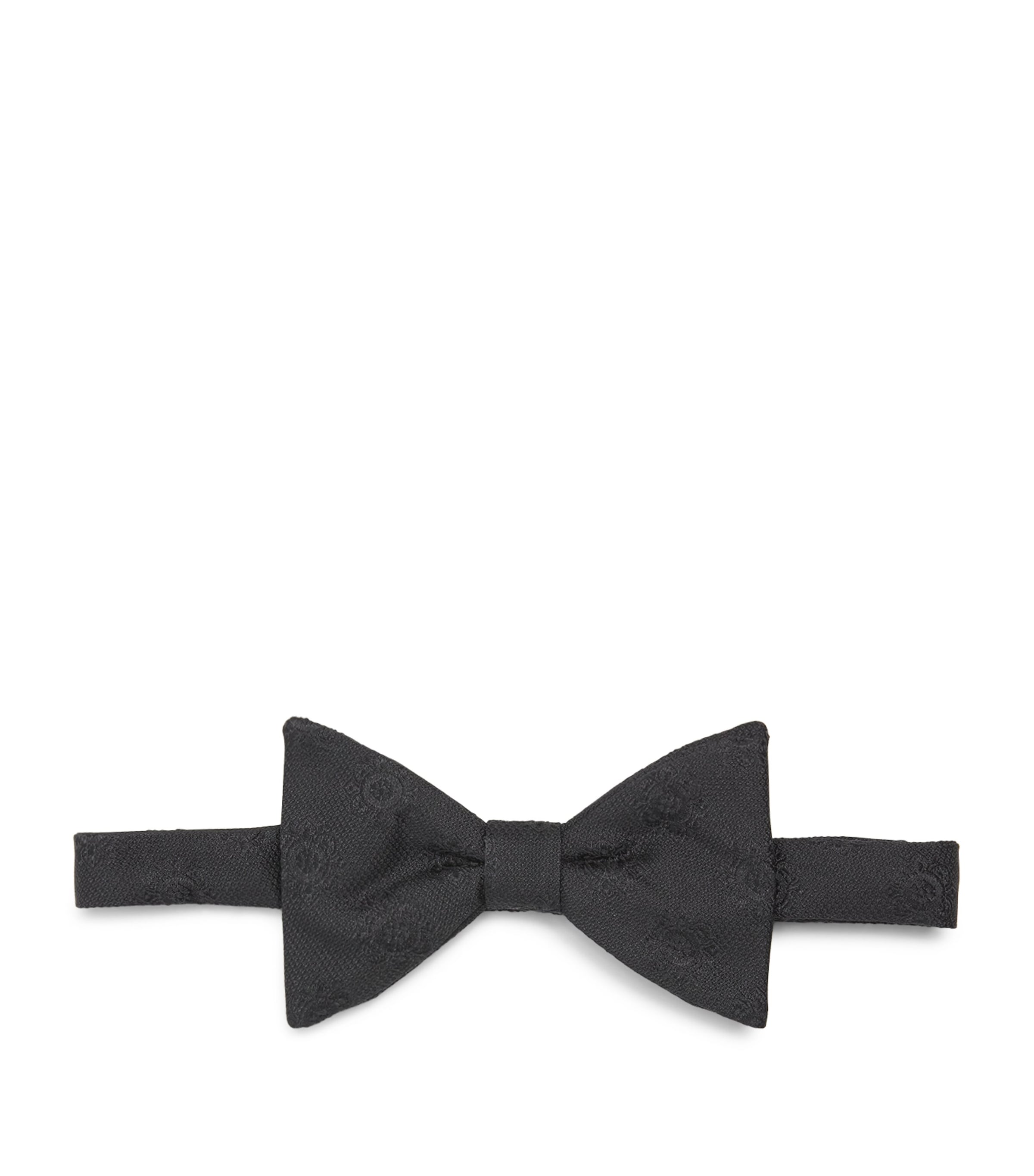 Harrods Silk Jacquard Bow Tie Black
