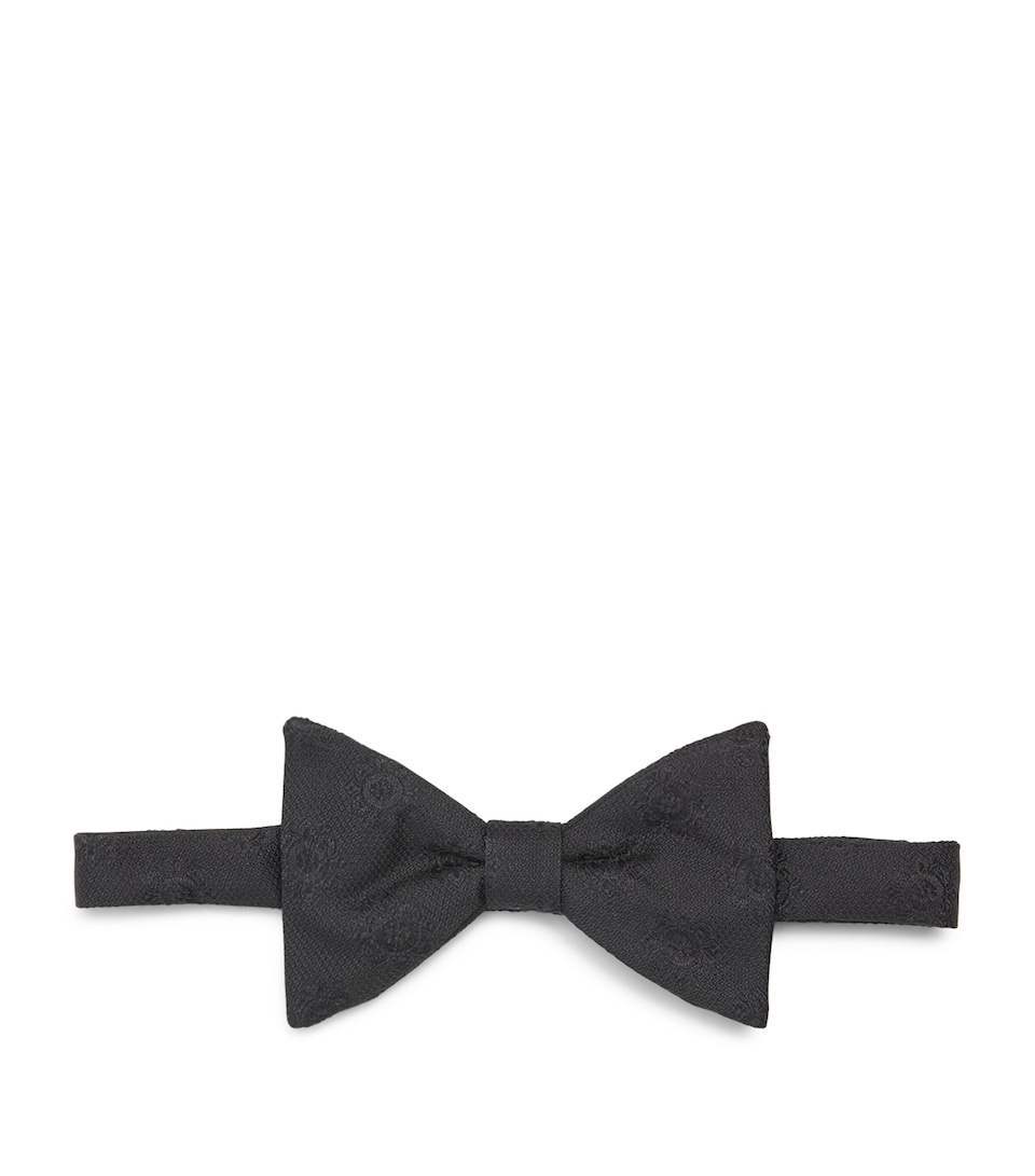 Harrods Silk Jacquard Bow Tie Black