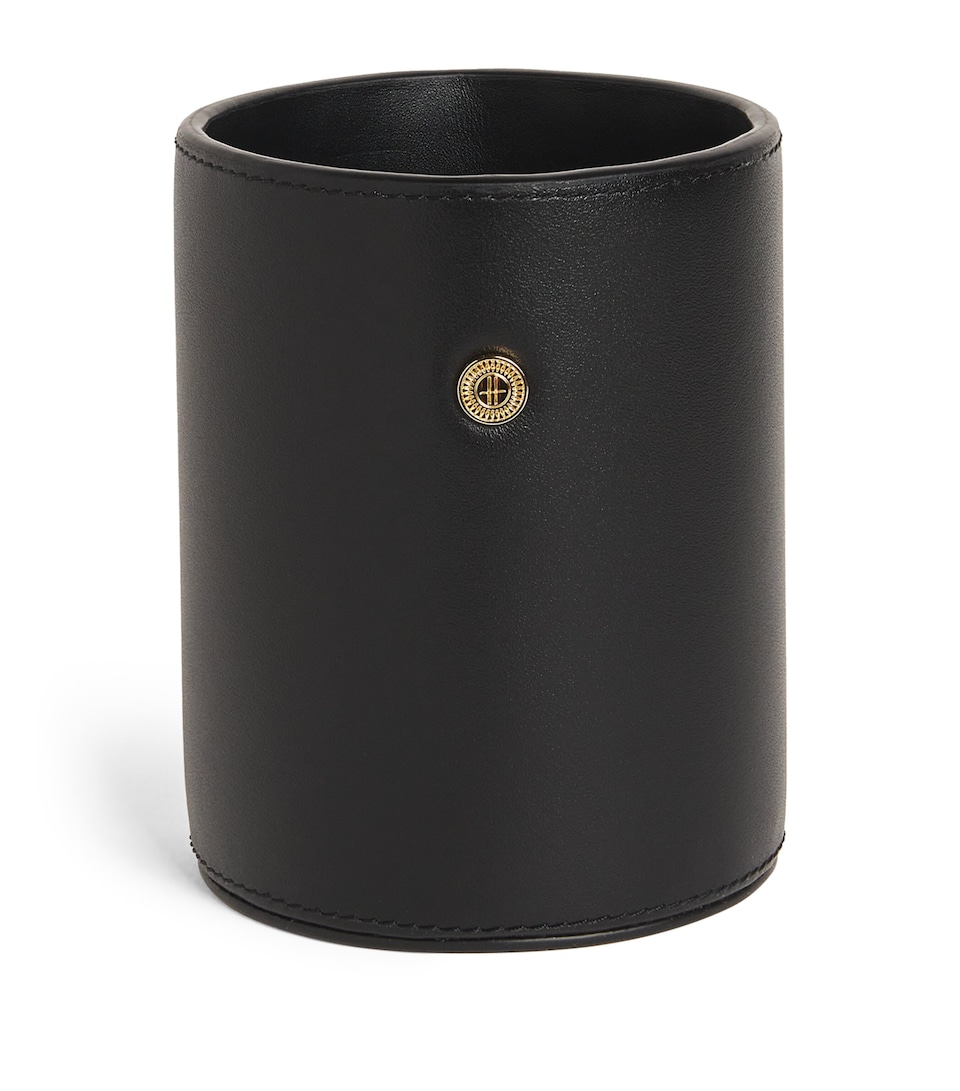 Harrods Leather Pen Pot Black