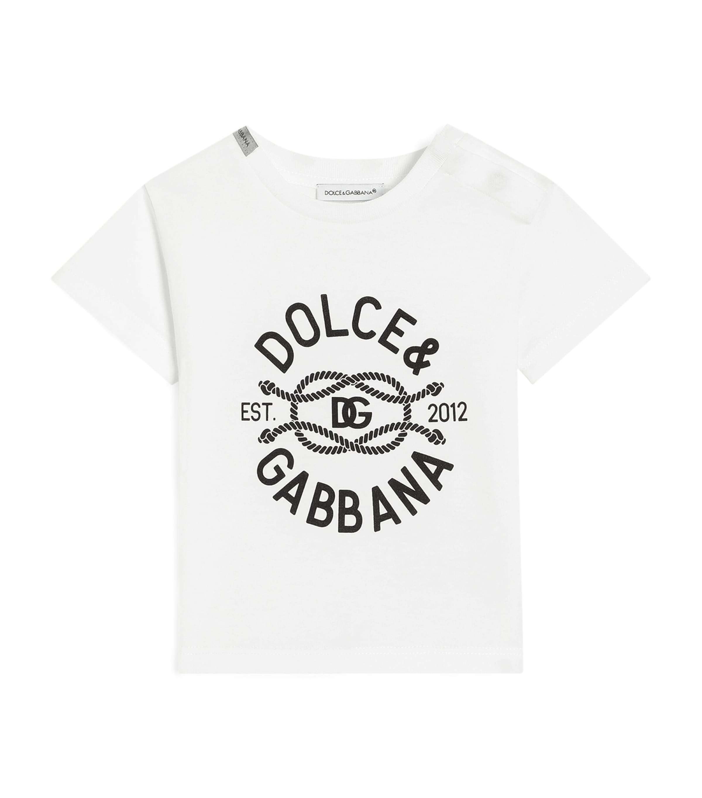 Dolce&Gabbana Kids Cotton Logo T-Shirt (3-30 Months) White