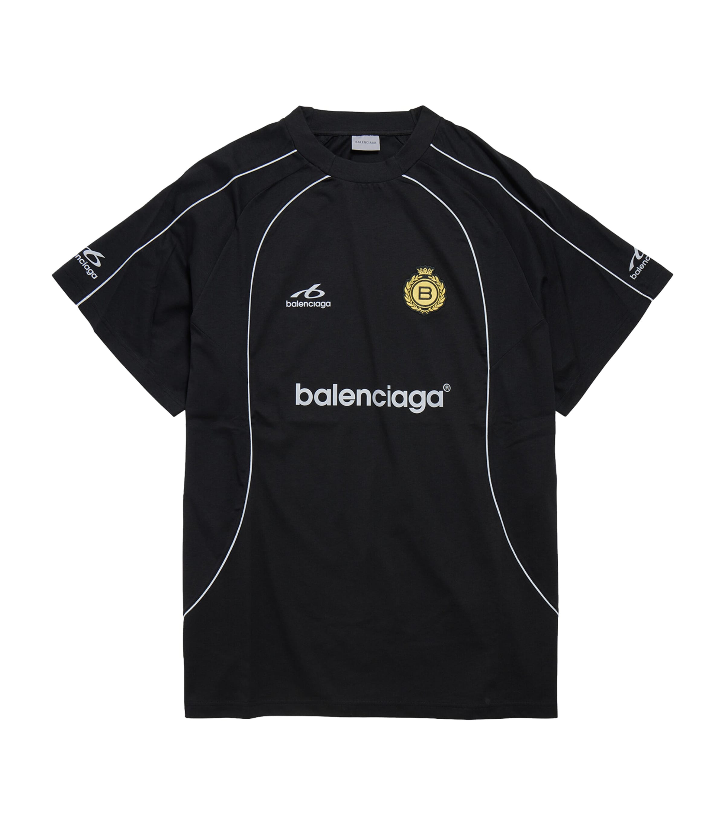 Balenciaga Mens Cotton Crest Oversized T-Shirt