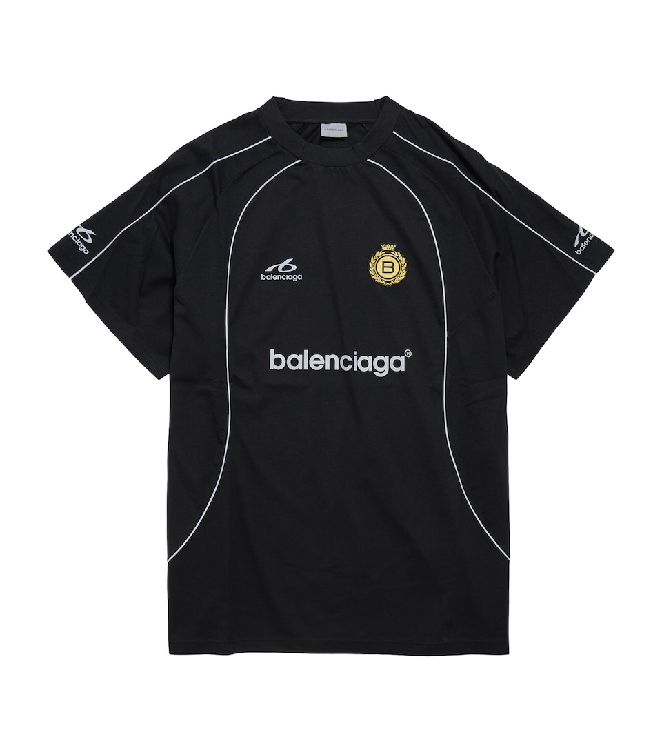 Balenciaga Mens Cotton Crest Oversized T-Shirt