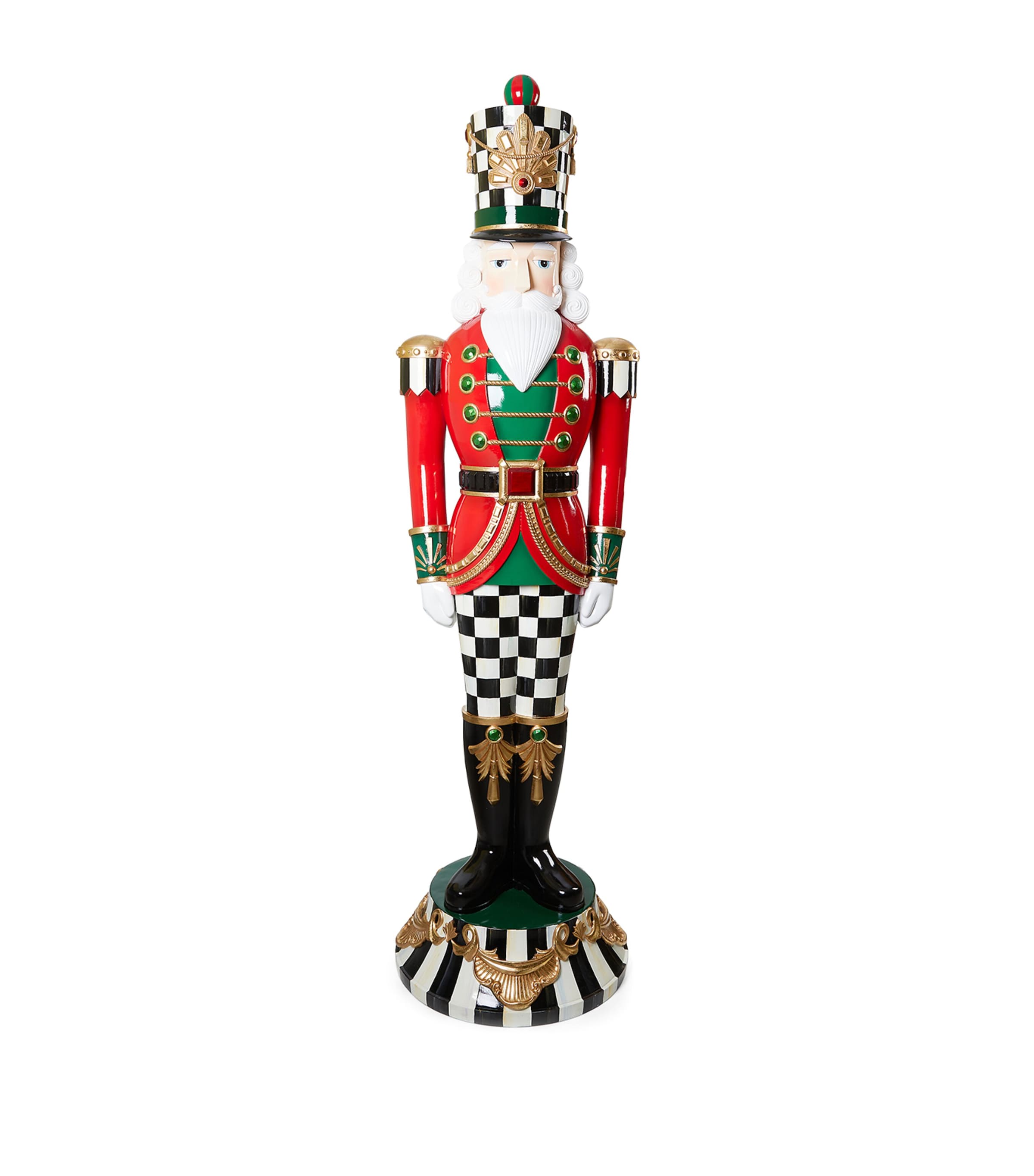 MacKenzie-Childs Large Courtly Check Nutcracker Ornament Red