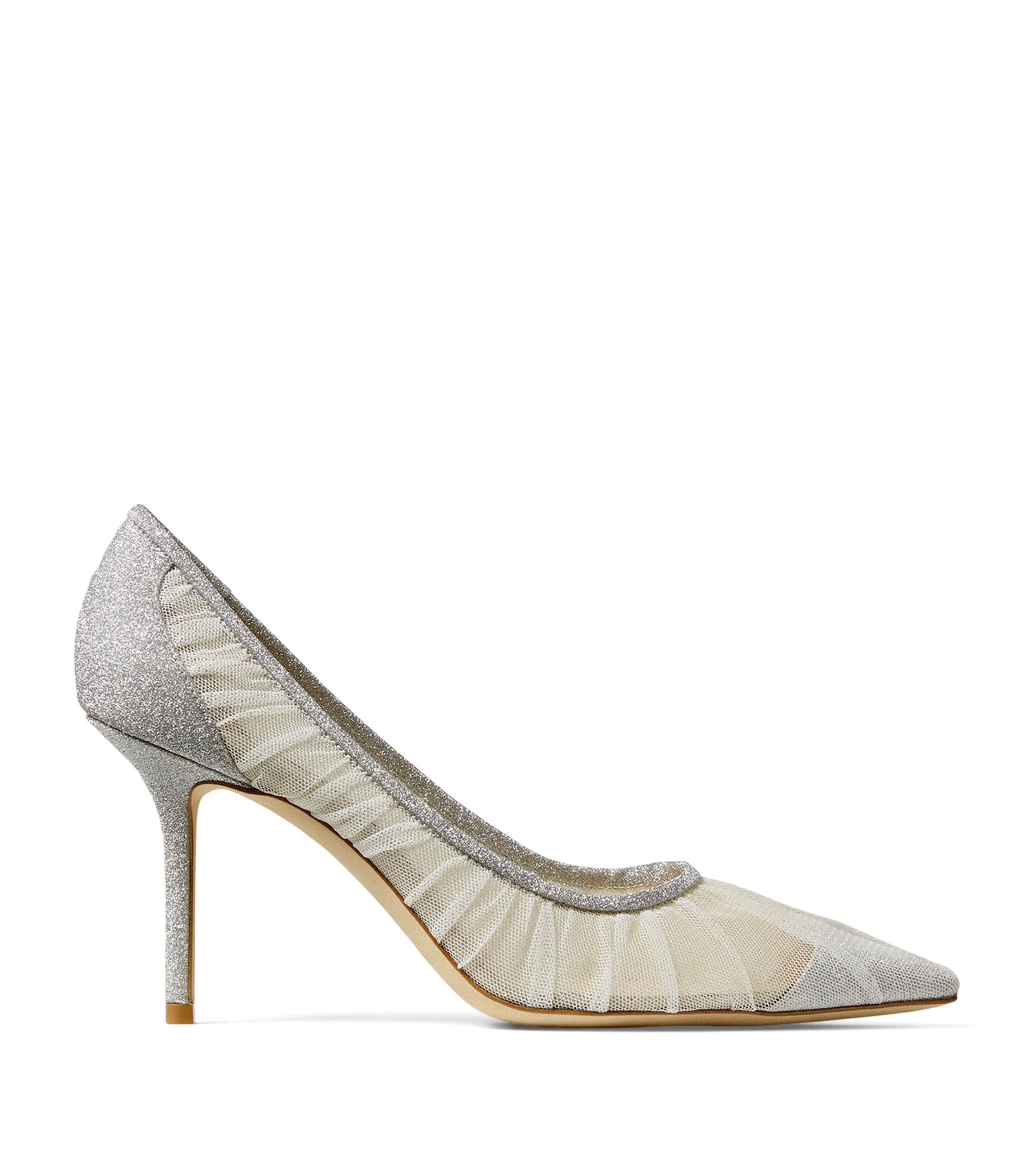 Jimmy Choo Love 85 Mesh Glitter Pumps Black